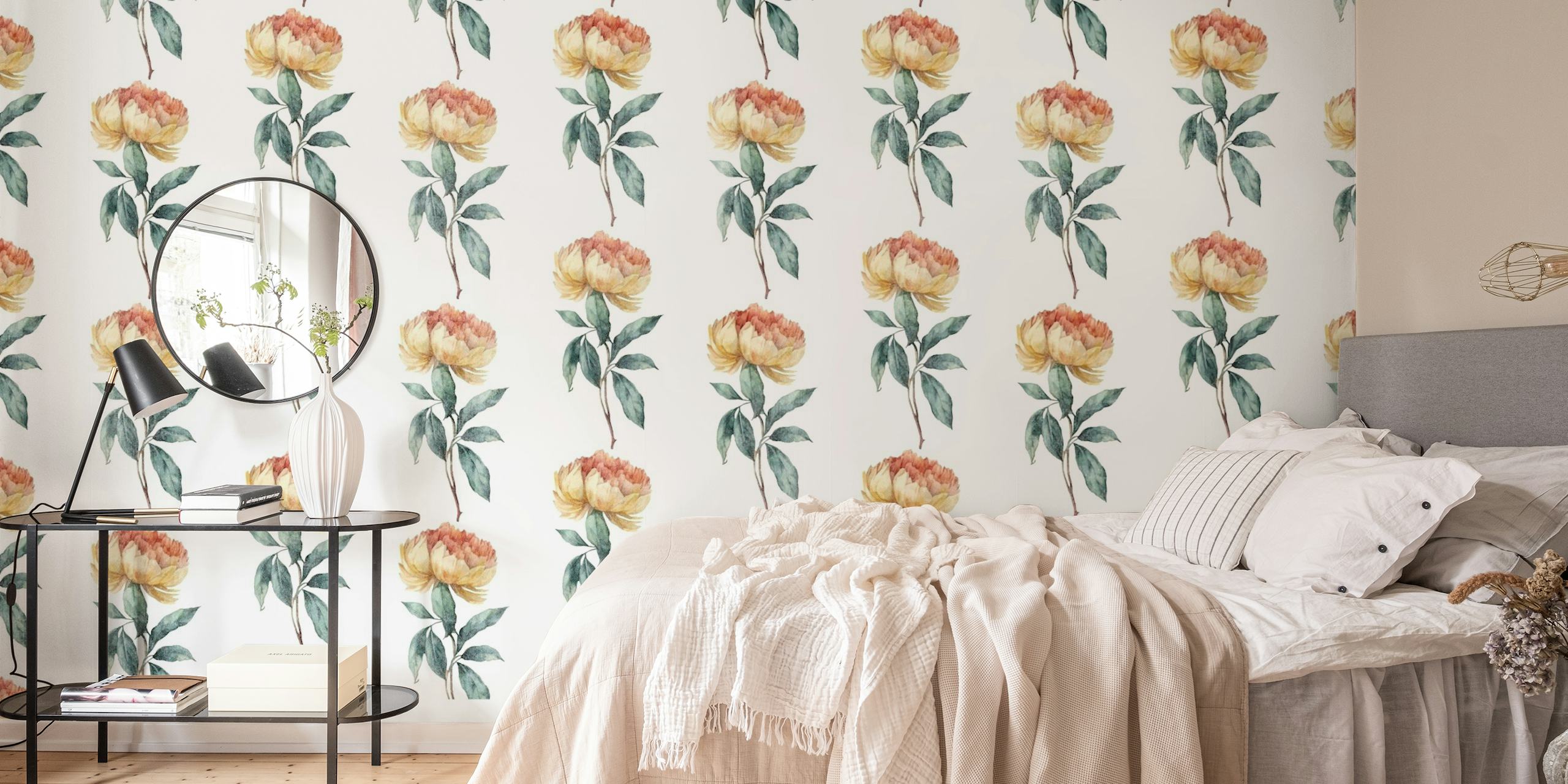 ROSE VINTAGE WHITE wallpaper