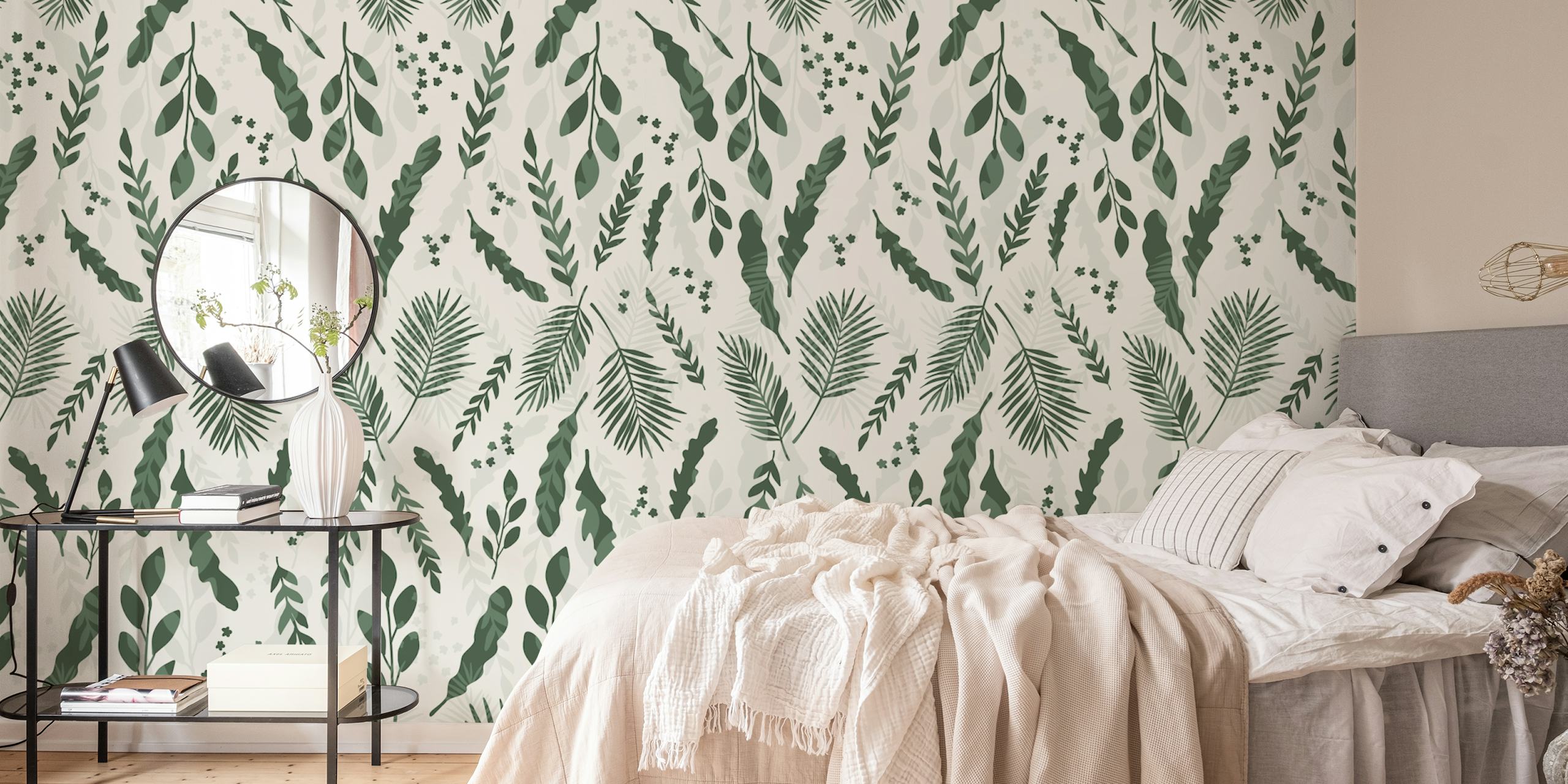 Wild botanical florest wallpaper design