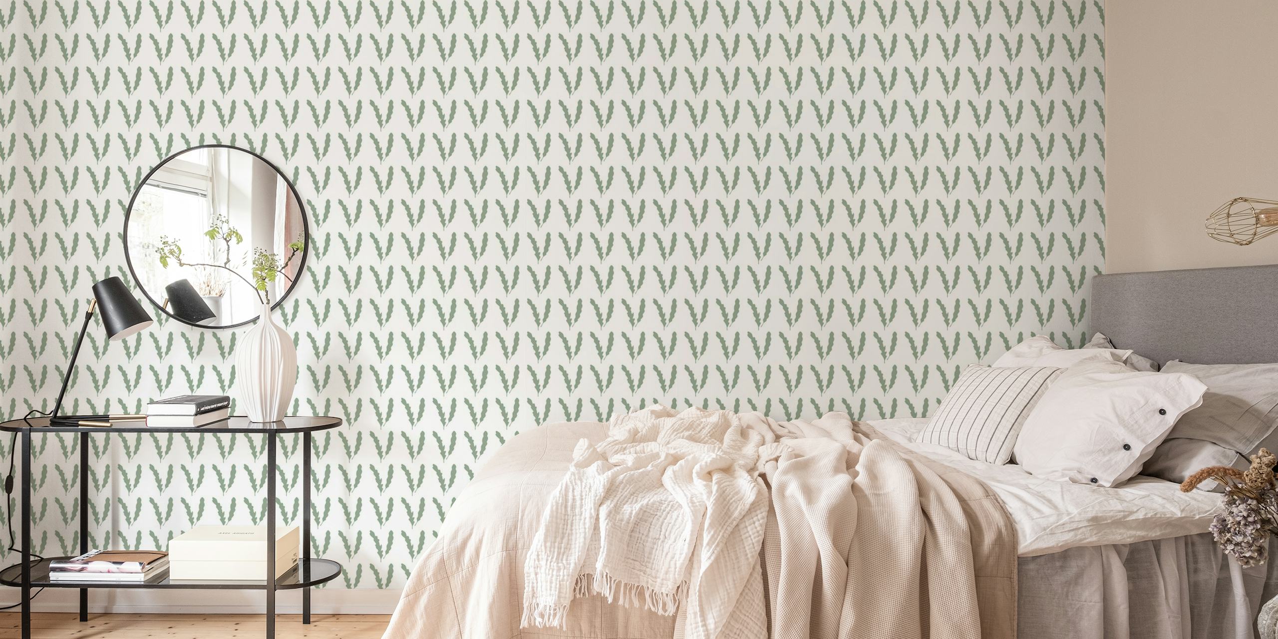 LEAF MANDARINS GREEN wallpaper