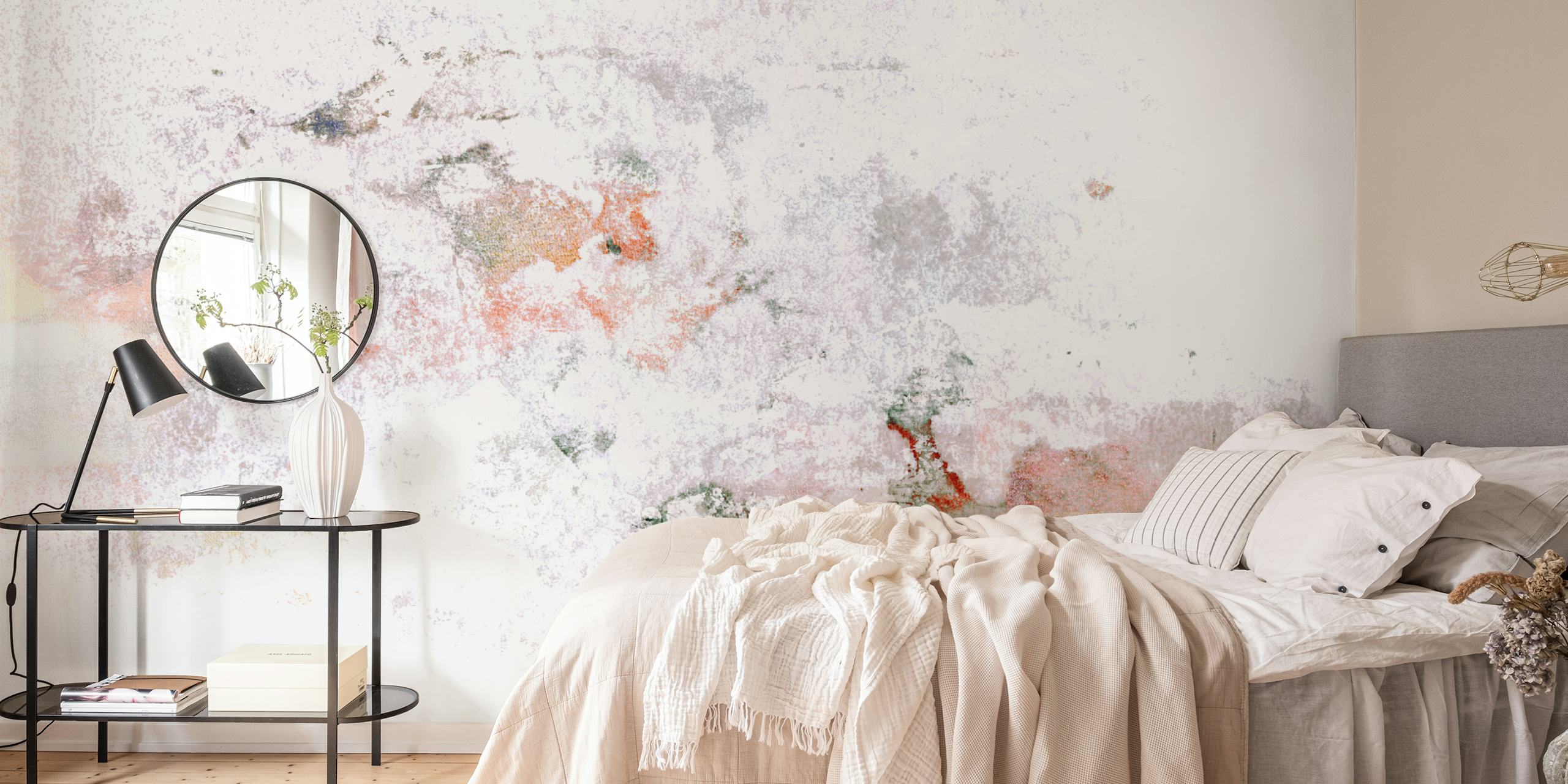 Carta da parati Nordic Neutrals Mist in una stanza