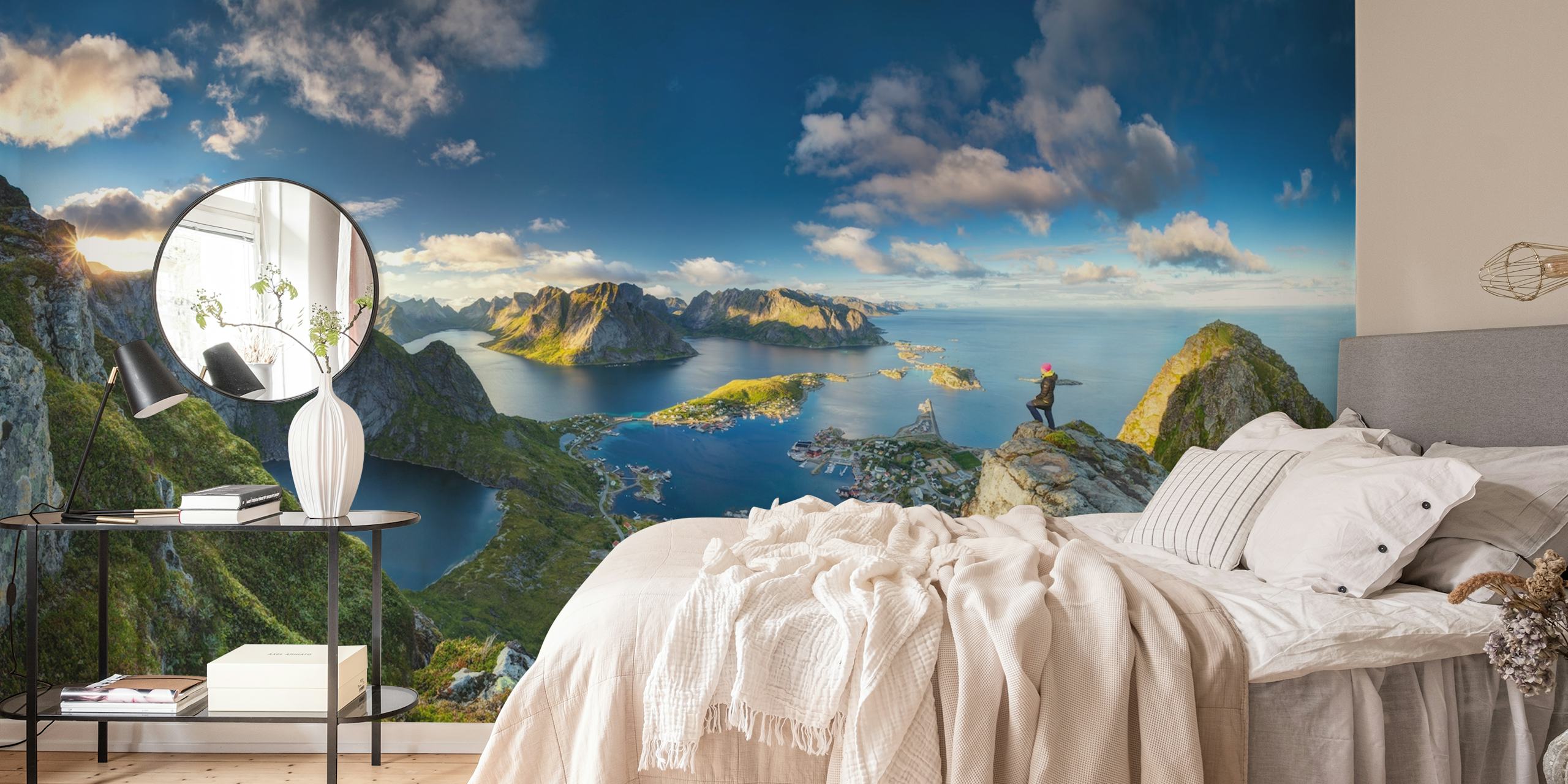 Reinebringen views wallpaper in a room