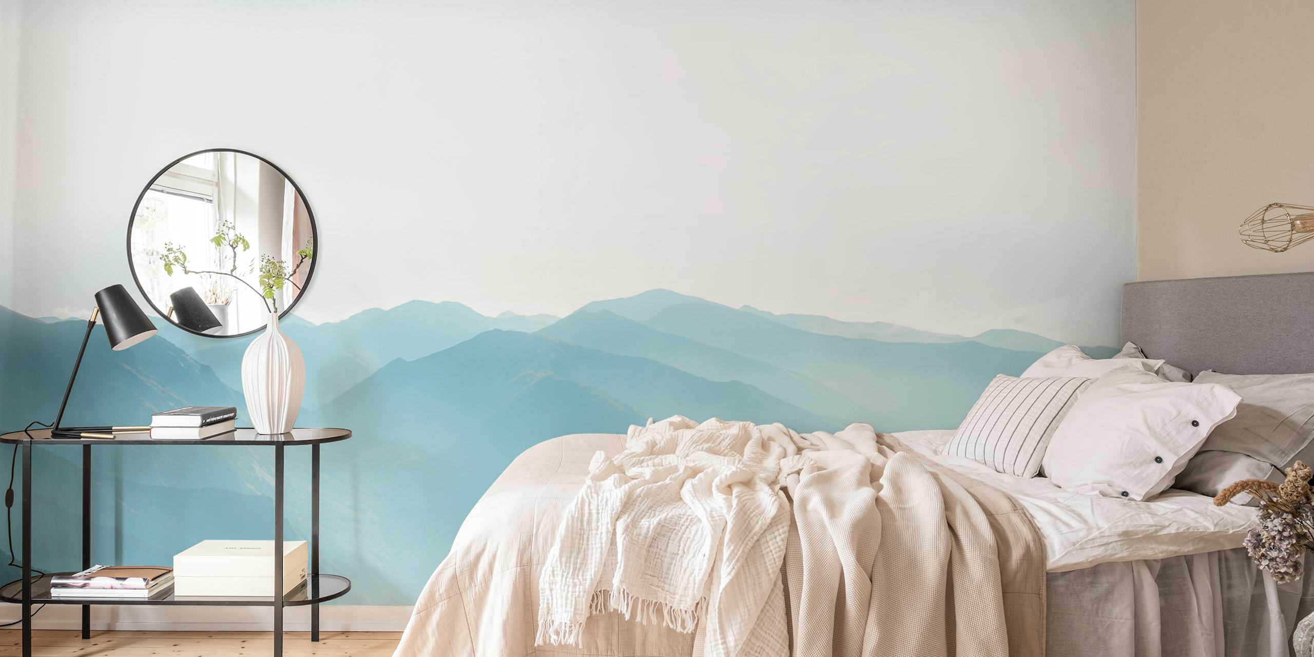 Ταπετσαρία Mountain Mist Blue σε έναν χώρο