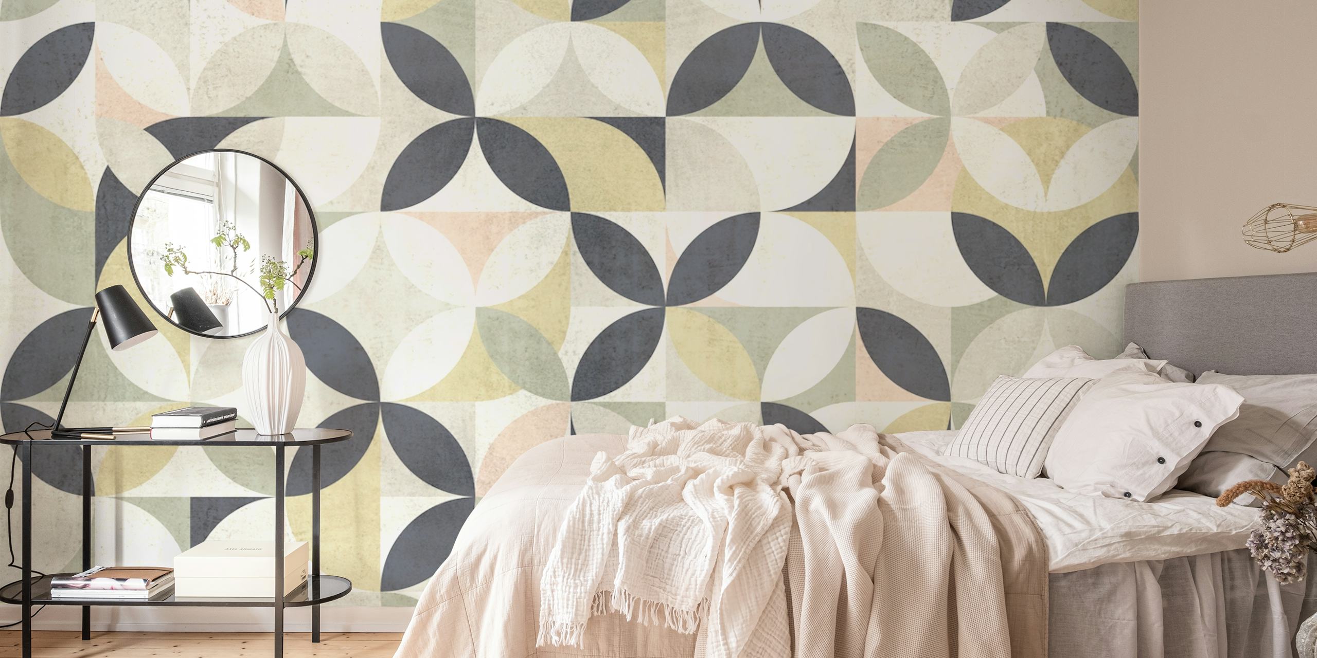 Σχέδιο τοιχογραφίας Modern Bauhaus στον τοίχο