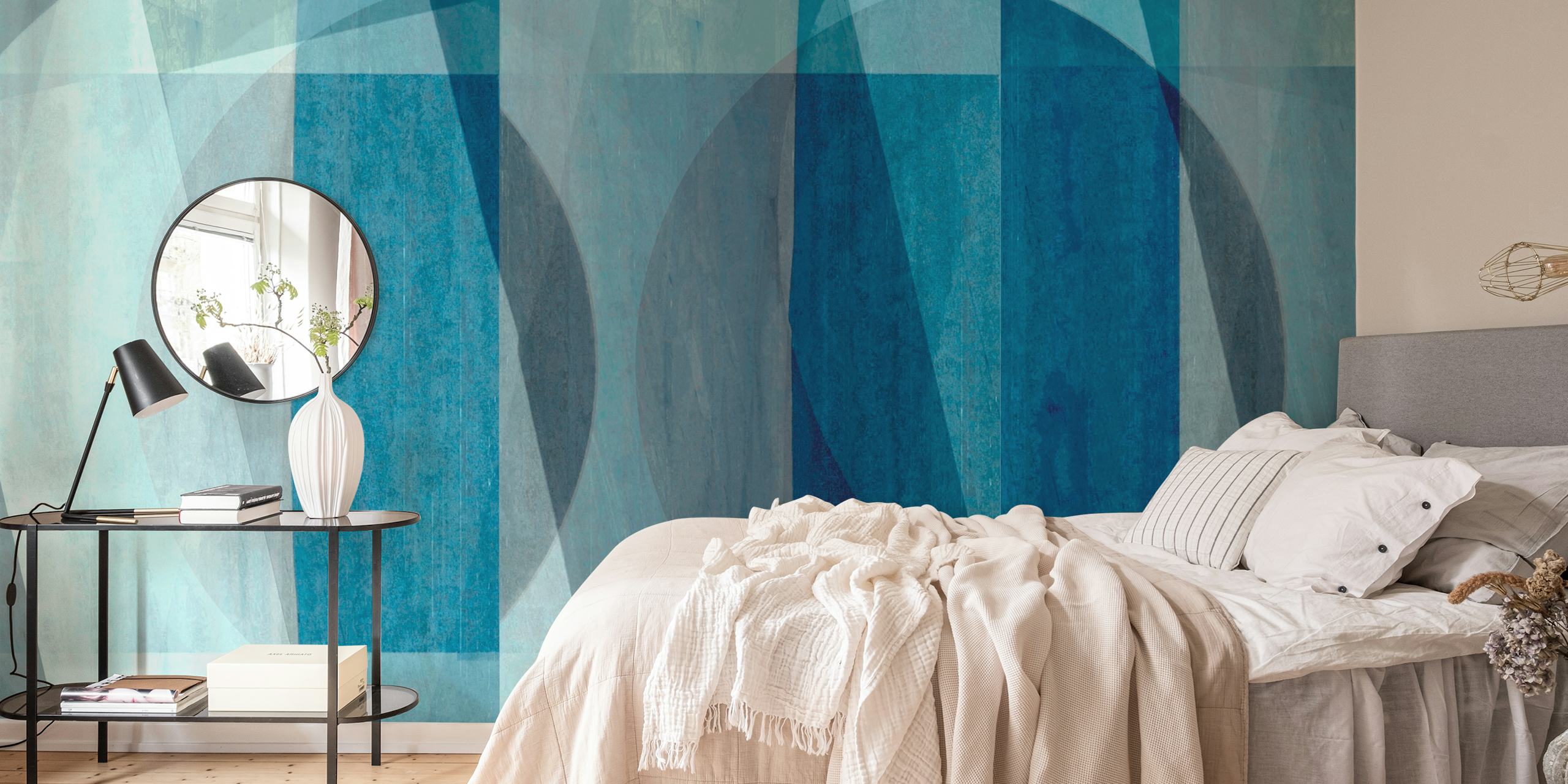 Layered Mid Century Bauhaus tapet i et rum