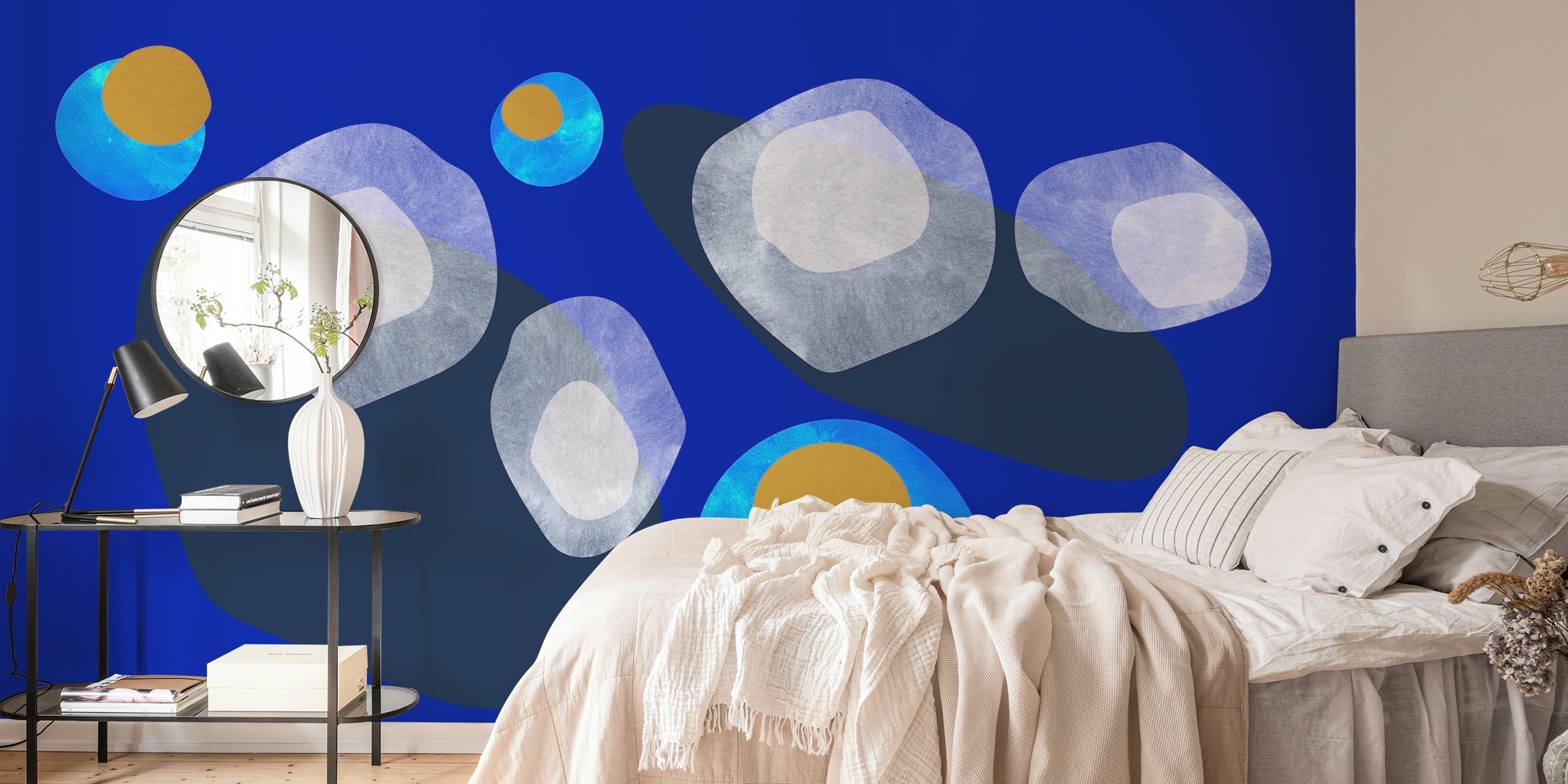 Oceania Rounds Tapete in einem Raum angezeigt