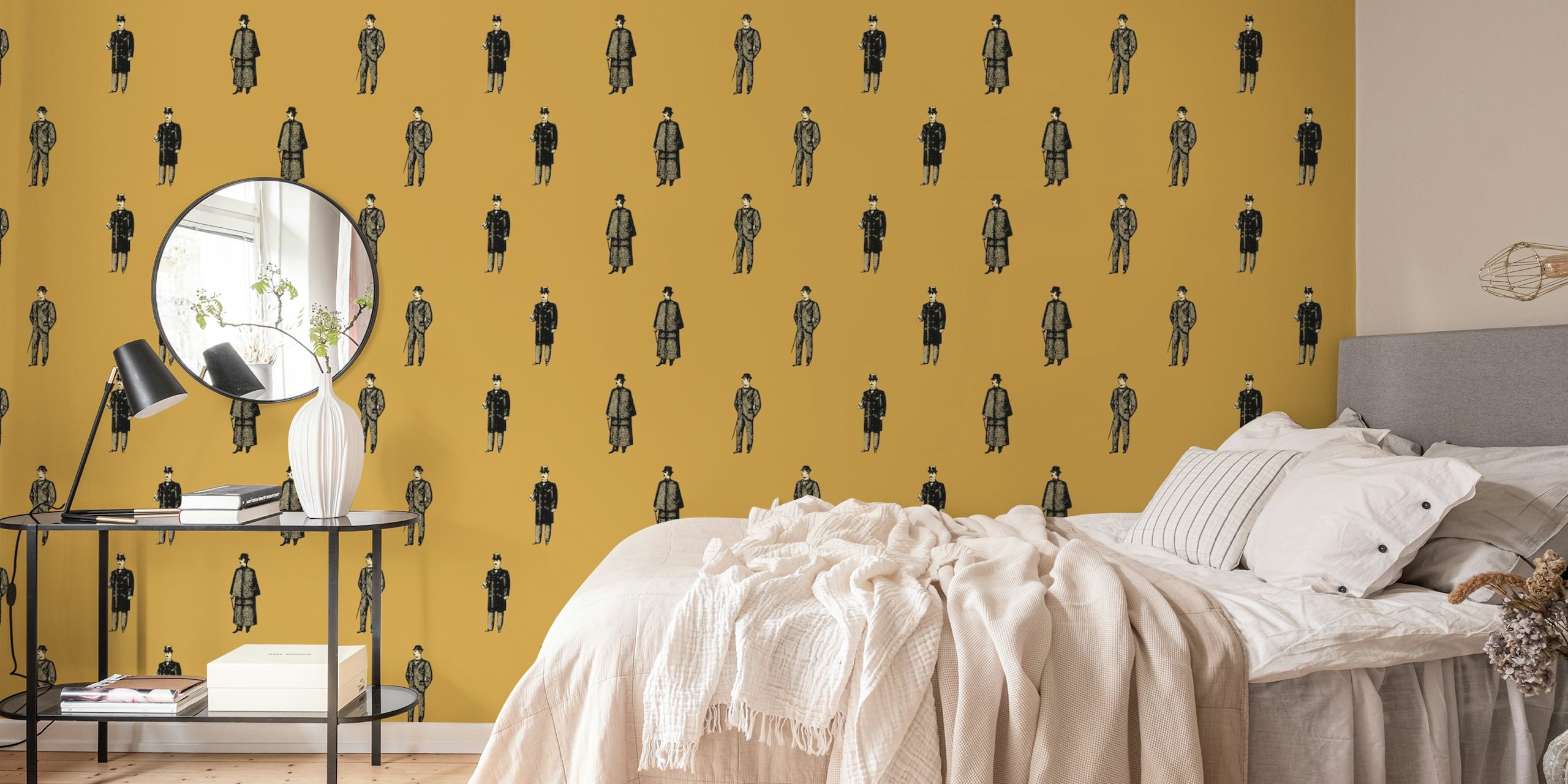 Vintage Man 5 wallpaper design in a room