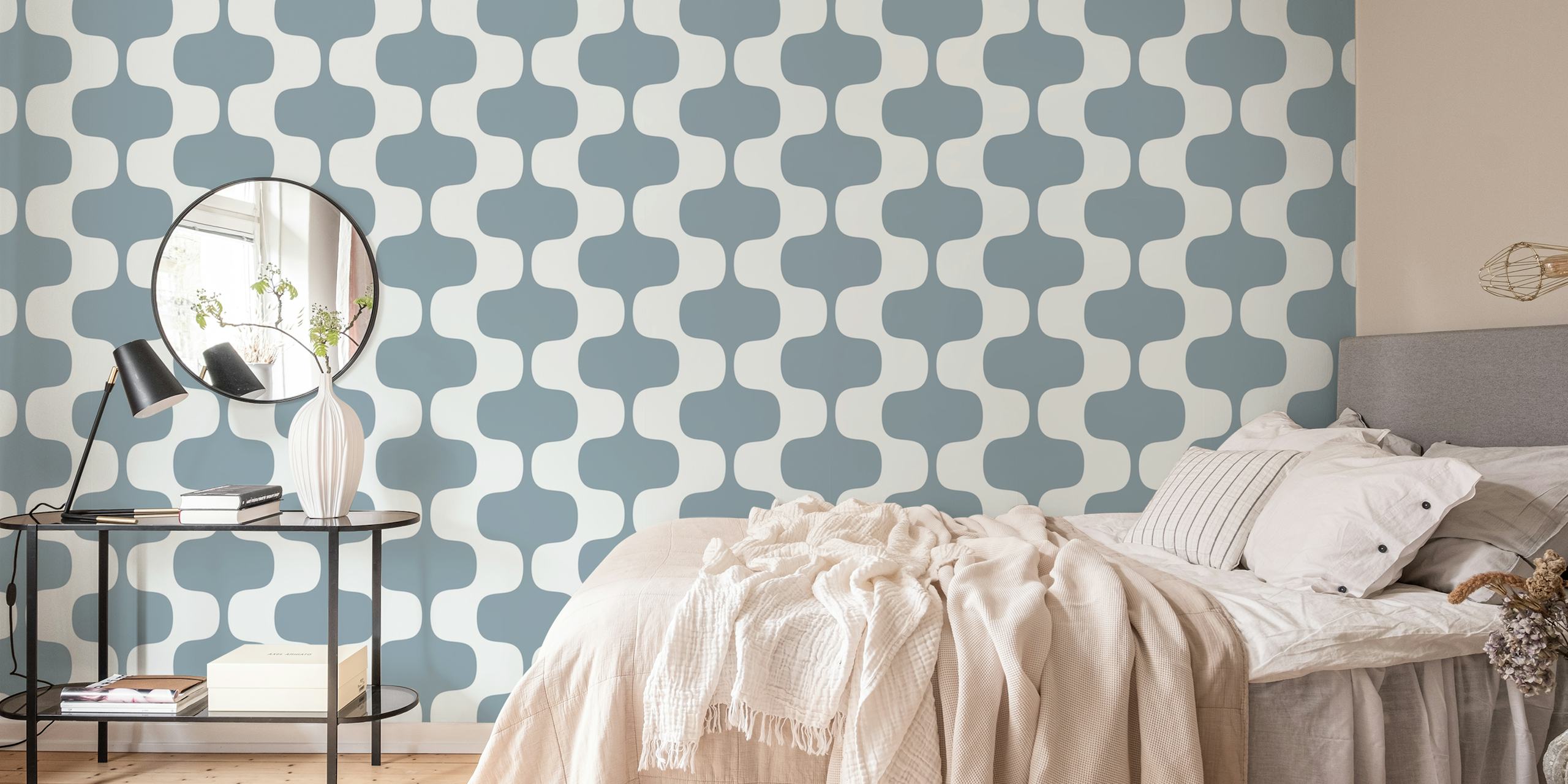 Scandinavian Space Stripes papier peint dans une pièce