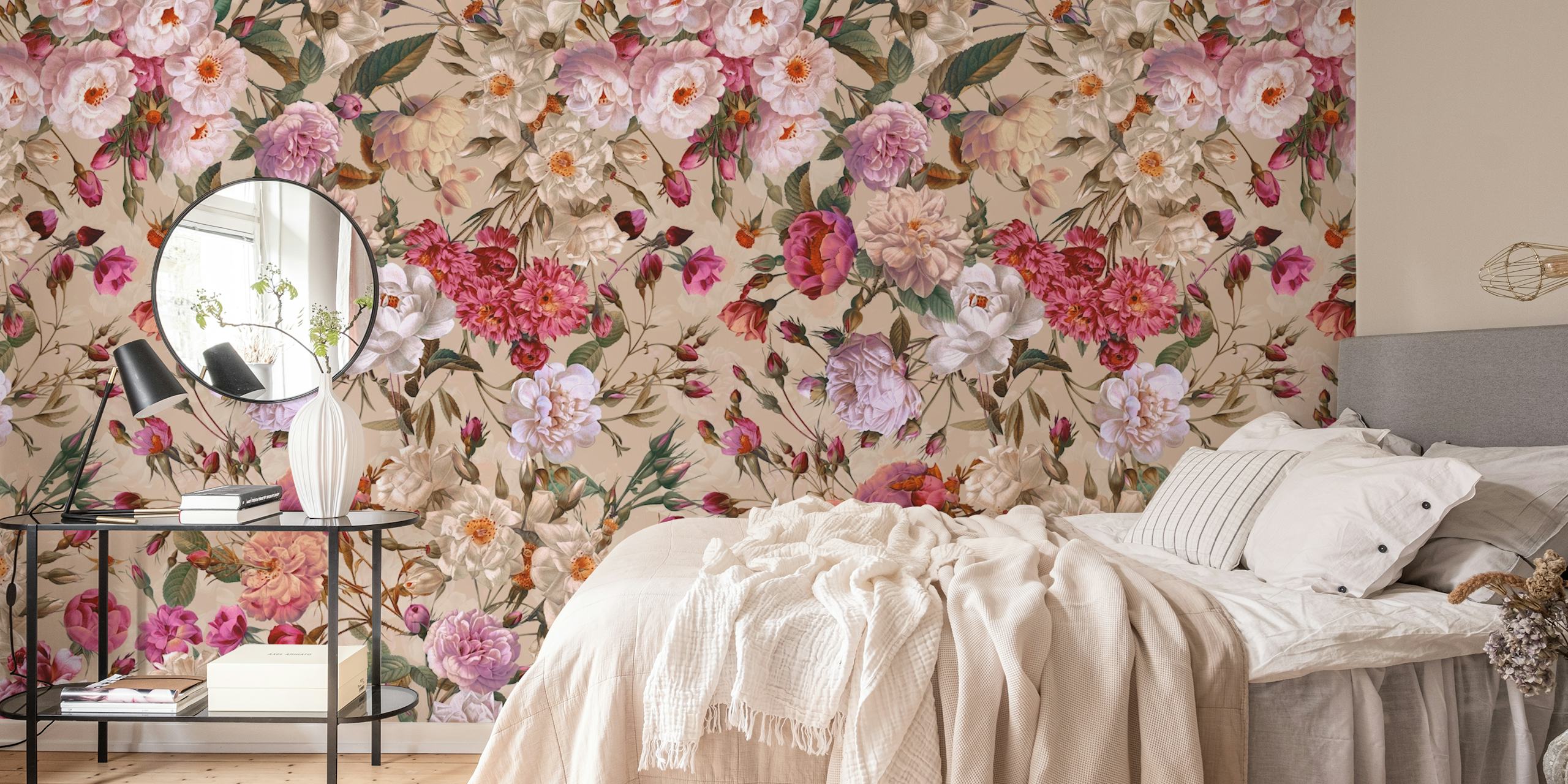 Papier peint floral Rose Garden XII dans une pièce