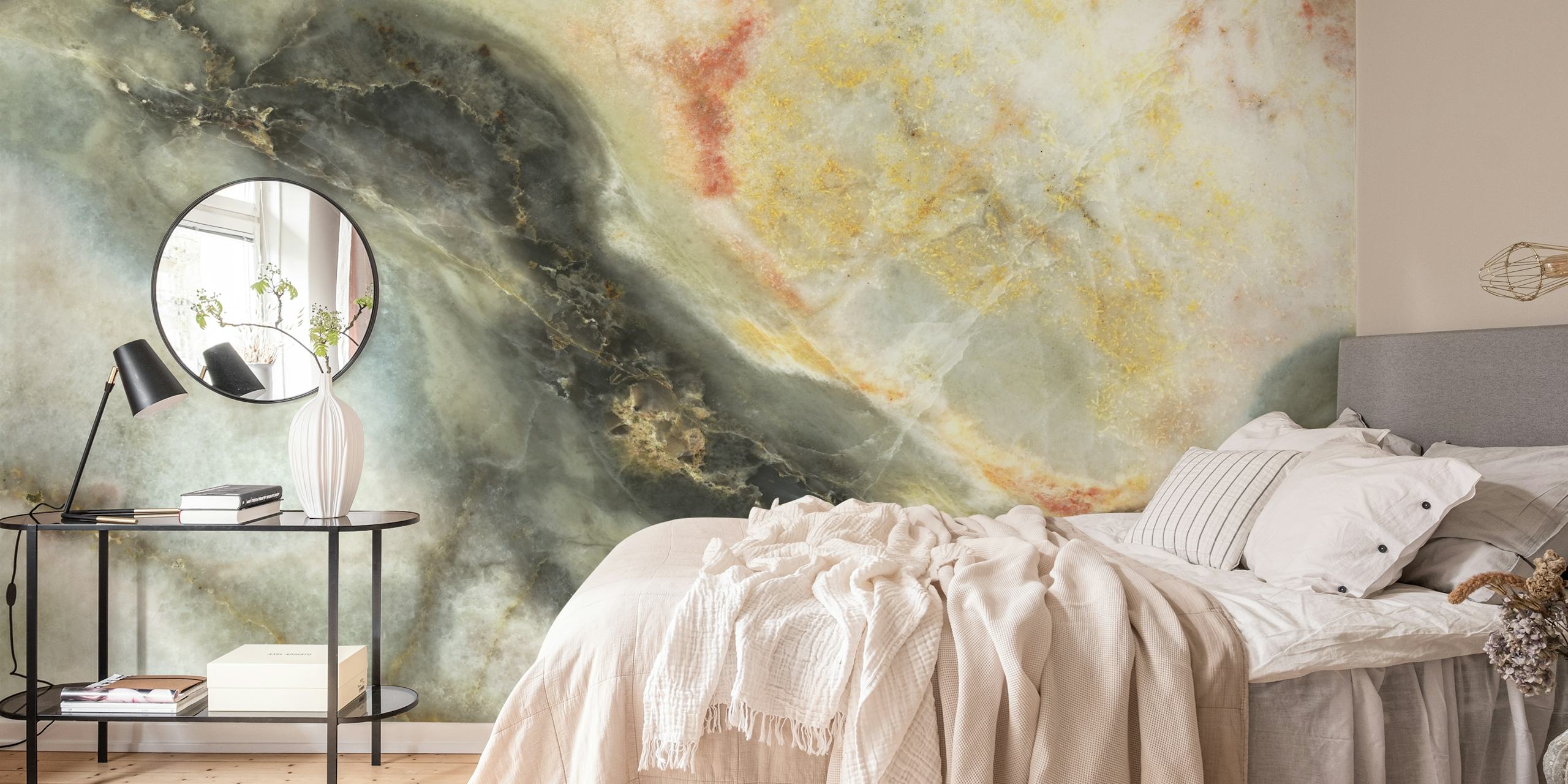 Marble Texture tapeta s zlatnim akcentima