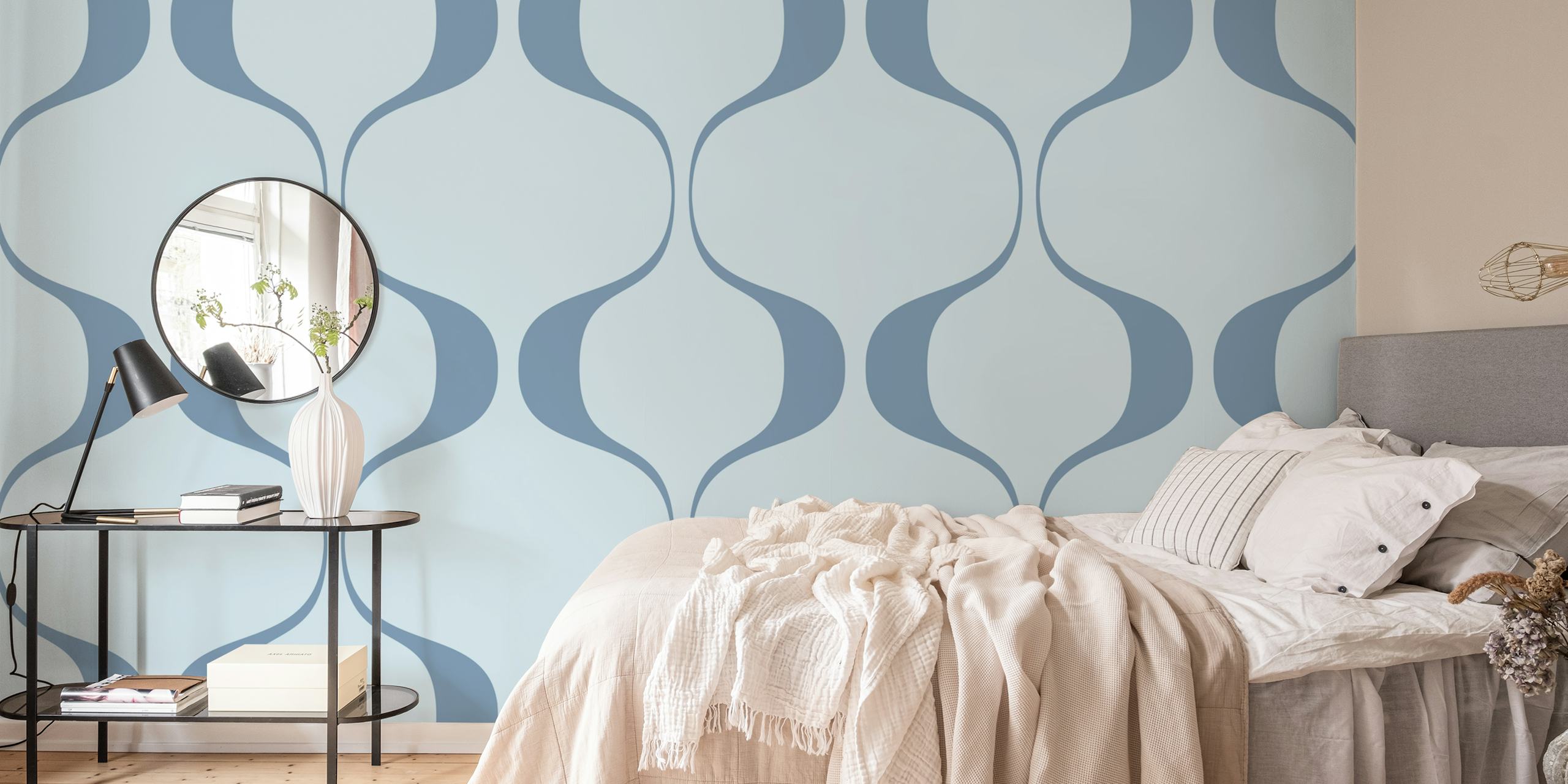 Peaceful Waves wallpaper in a room setting