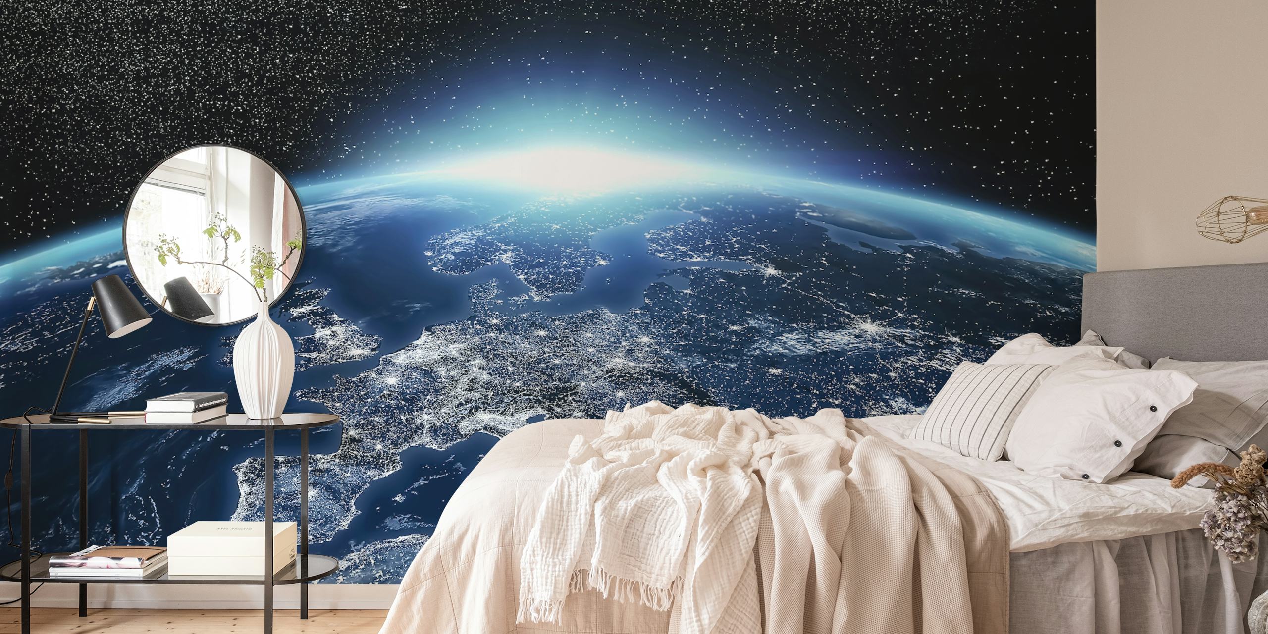 tapeta Europe City Lights w pokoju