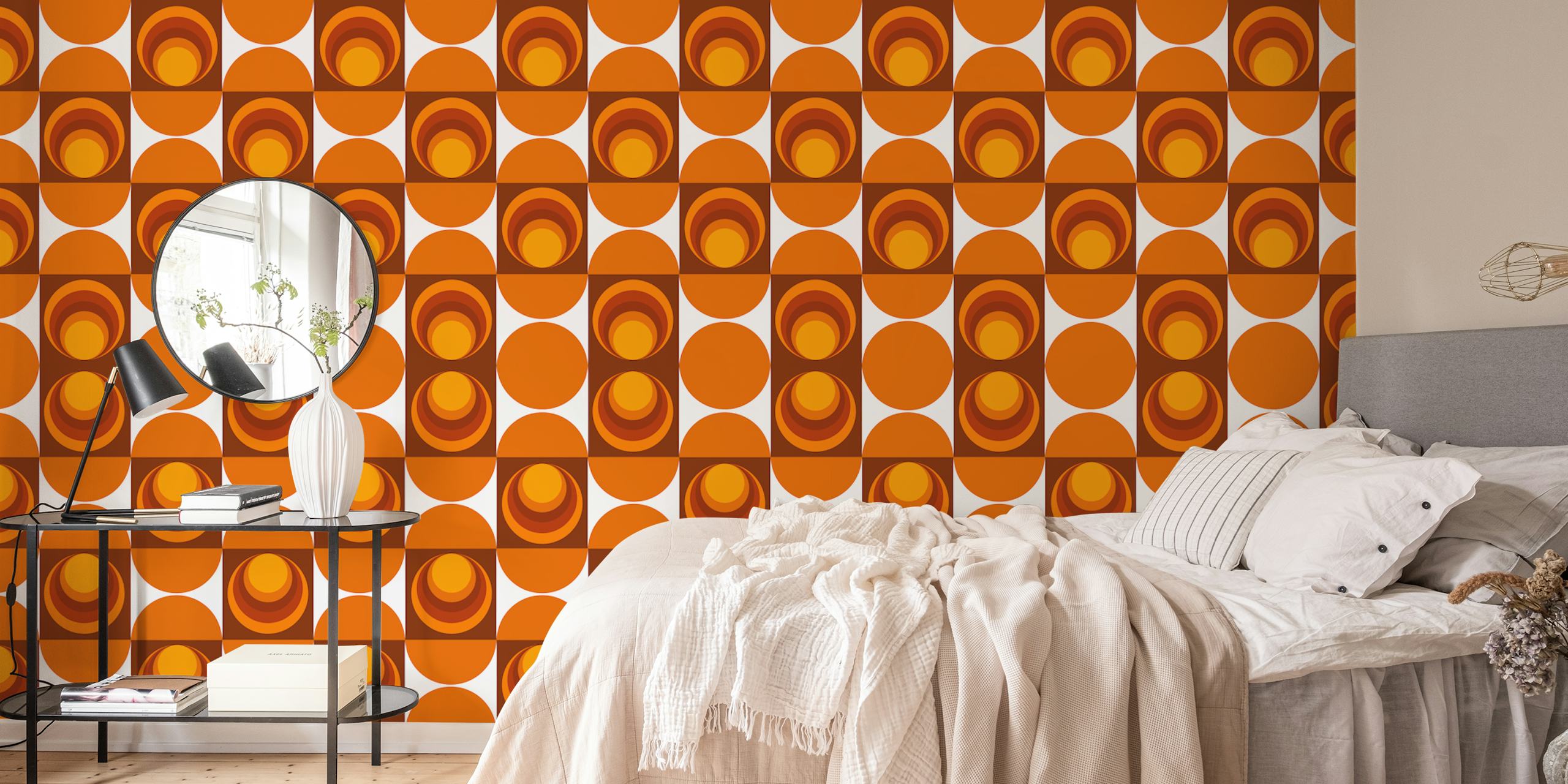 Vintage Sun Duet wallpaper in a room