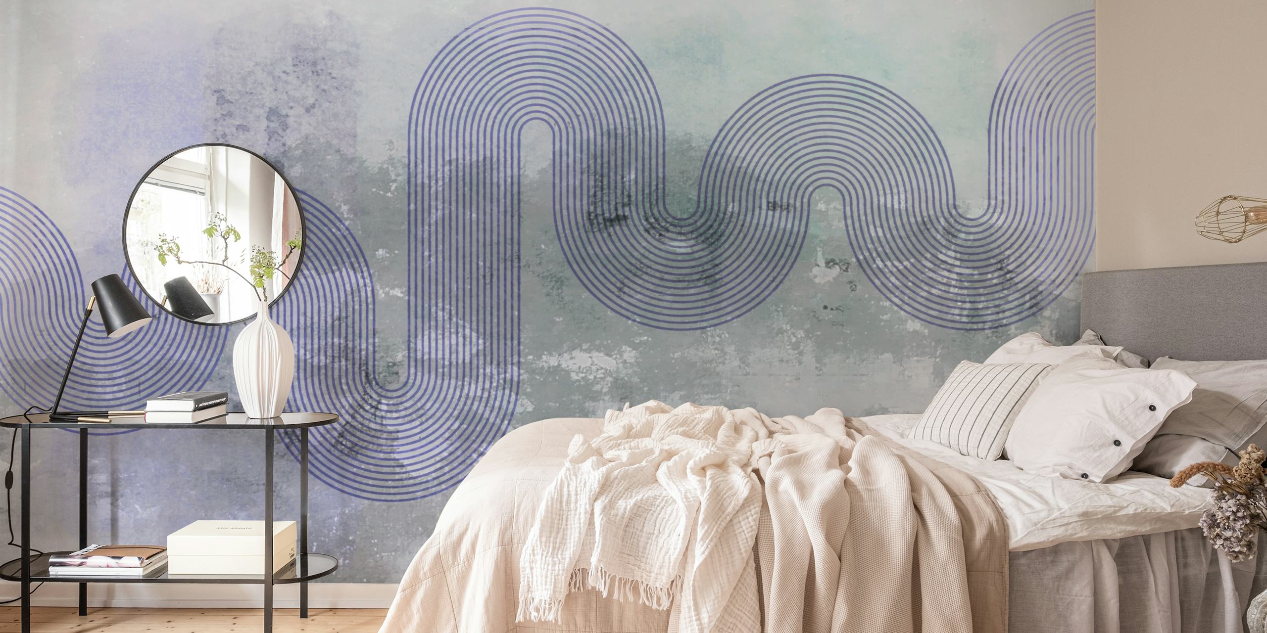 Urban Wave Fantasy wallpaper in a room