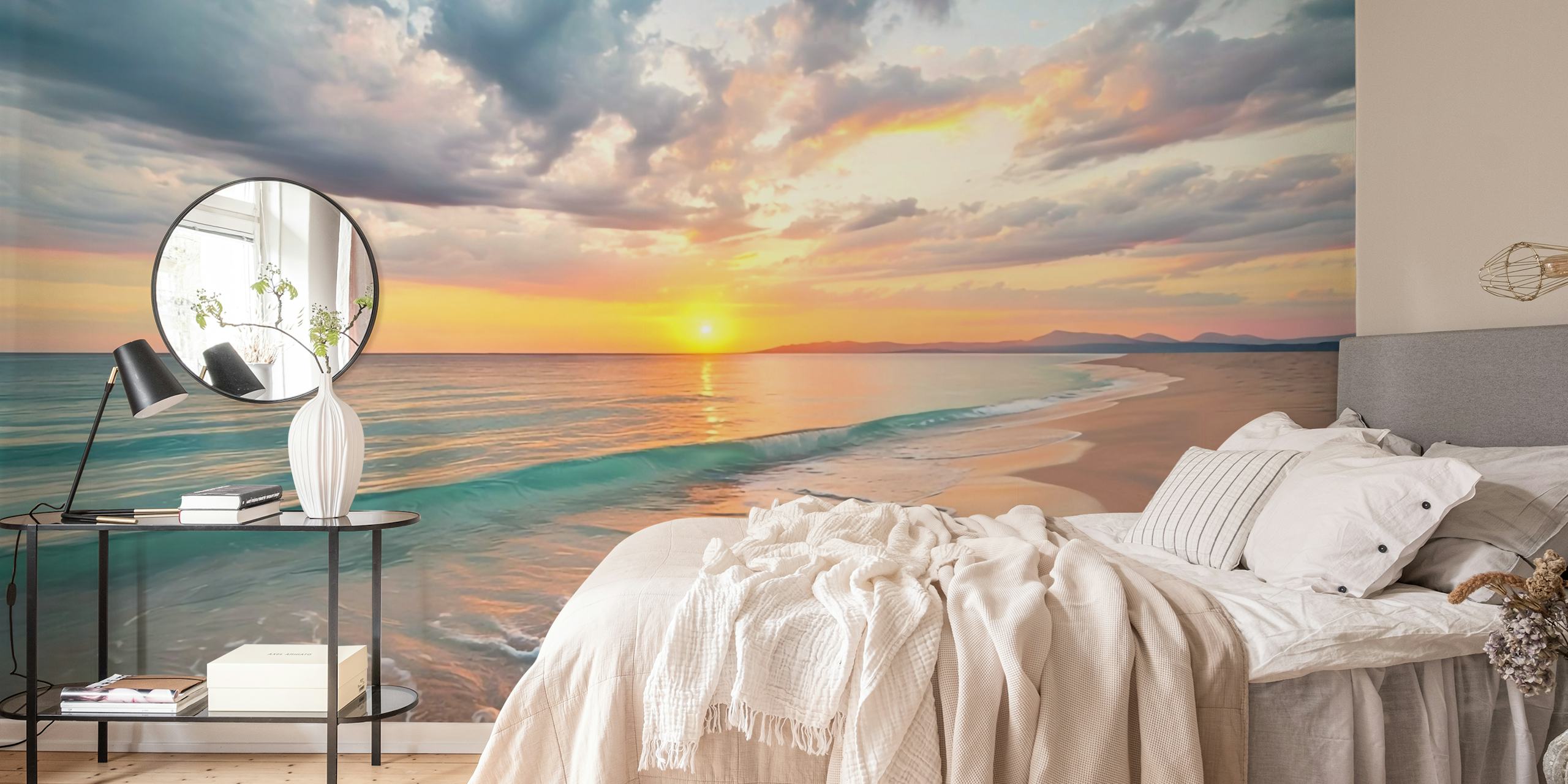 Tapeta Peaceful Beach Sunrise w pokoju