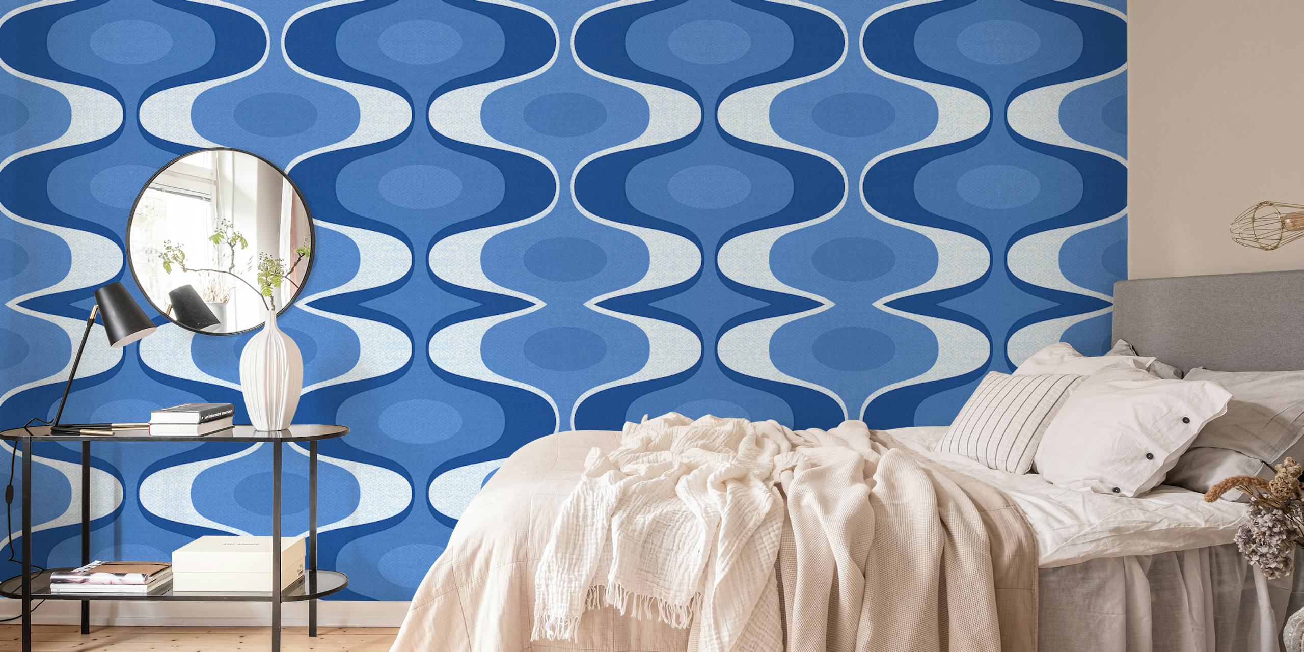 Groovy Scandinavian Seventies tapetti huoneessa
