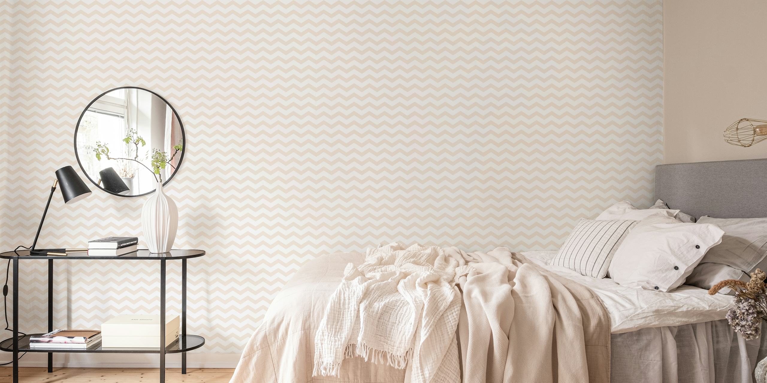 White chevron stripes pattern wallpaper for modern decor