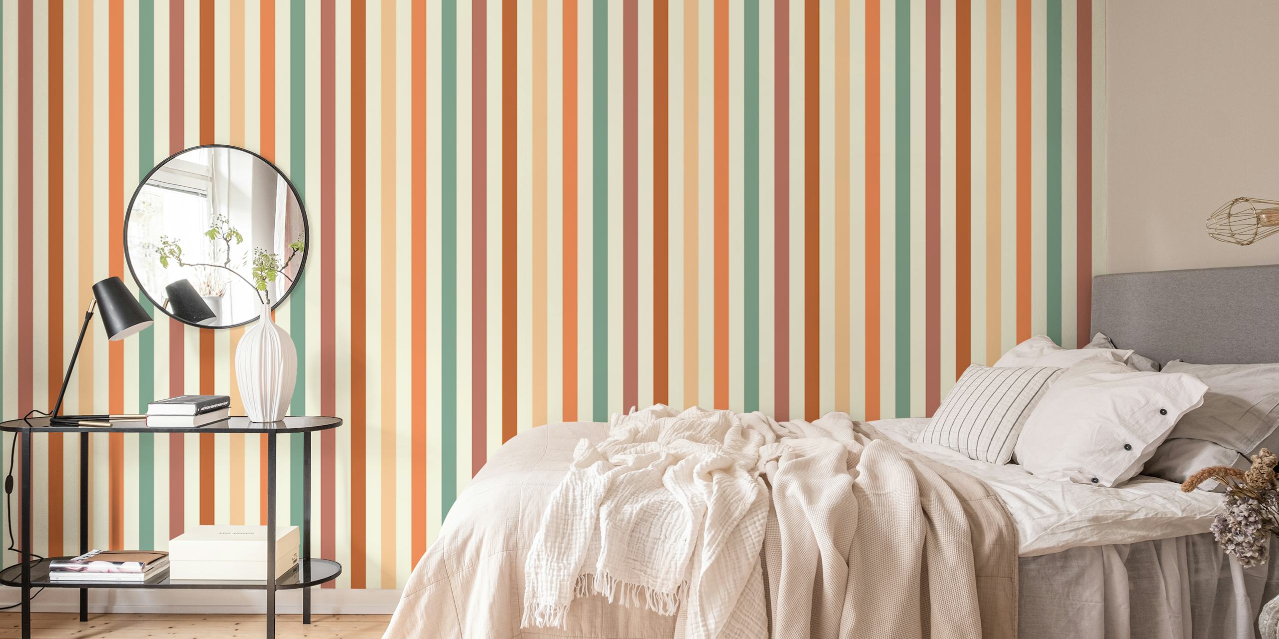 Stripes Scandinavian Vintage tapet i ett rum