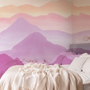 Purple Watercolor Mountains