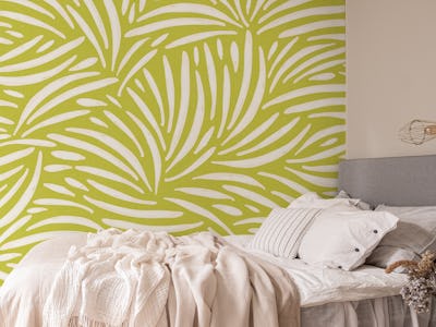 Boho Nature Tribal Decor on Chartreuse WM