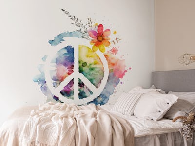 Flower Power Peace Symbol