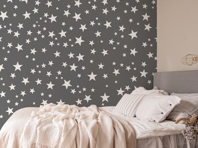 Gold white stars