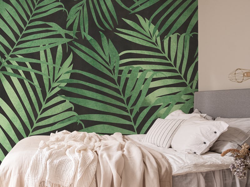 Watercolor Palm Leaves - Black