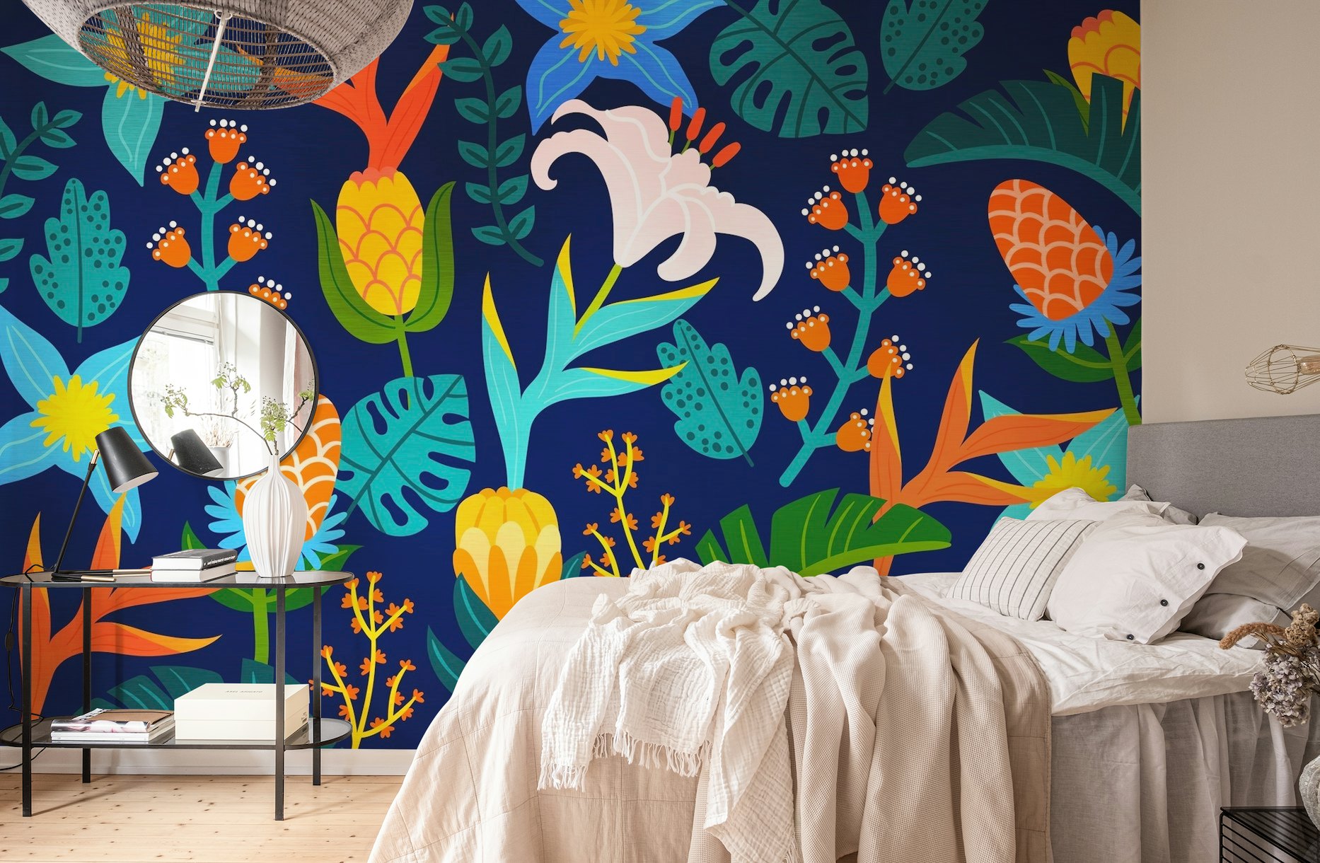 Artistic Frida Kahlo themed wallpaper from Happywall