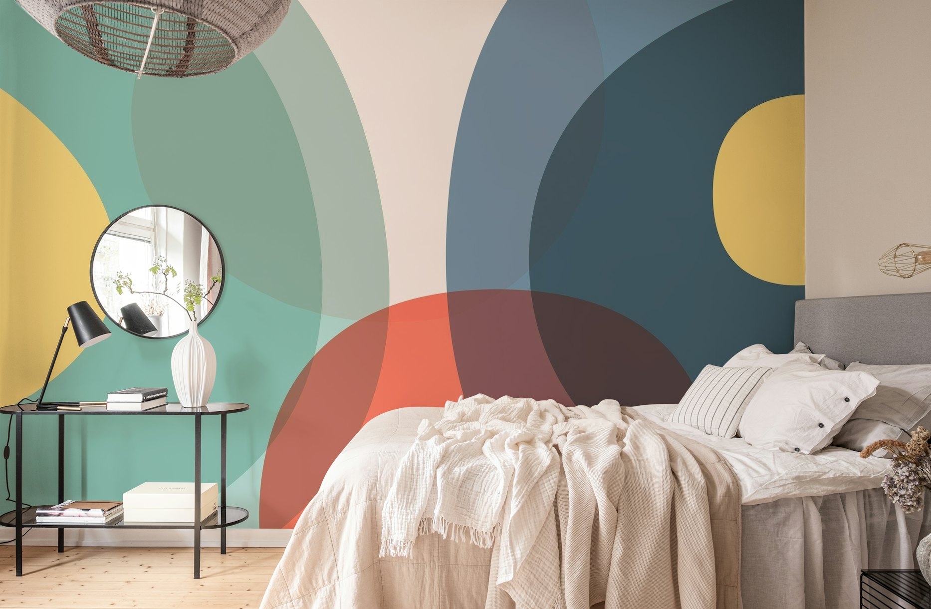 Retro Wall in Happy Colours 3 wallpaper