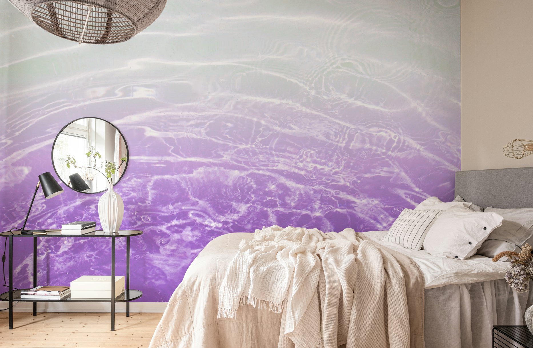 Soft Purple Gray Ocean Dream 1 wallpaper