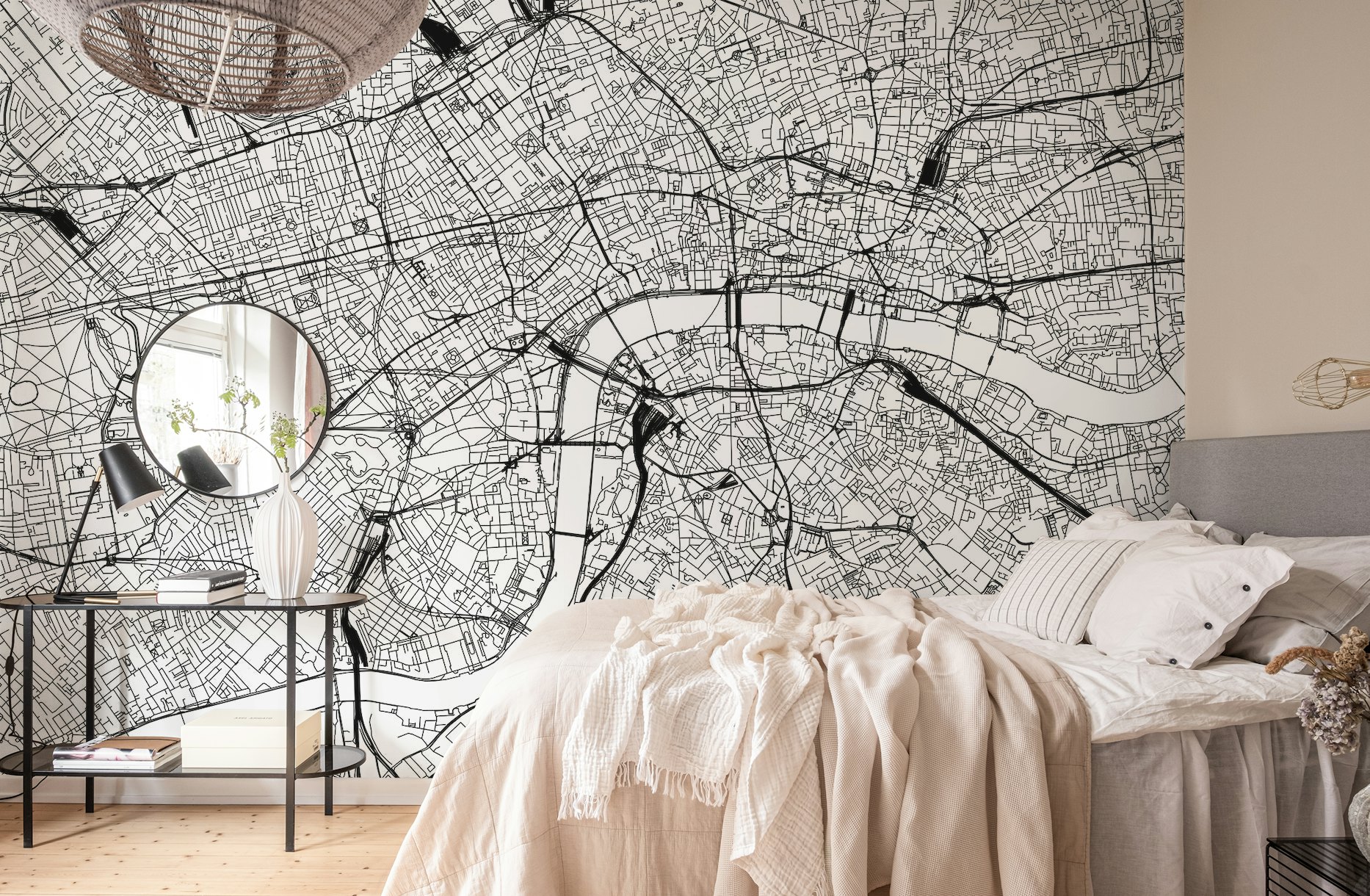 London Map White wallpaper