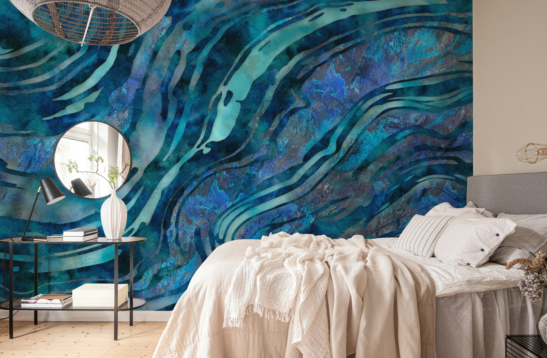 Turquoise Blue Marble Gemstone wallpaper
