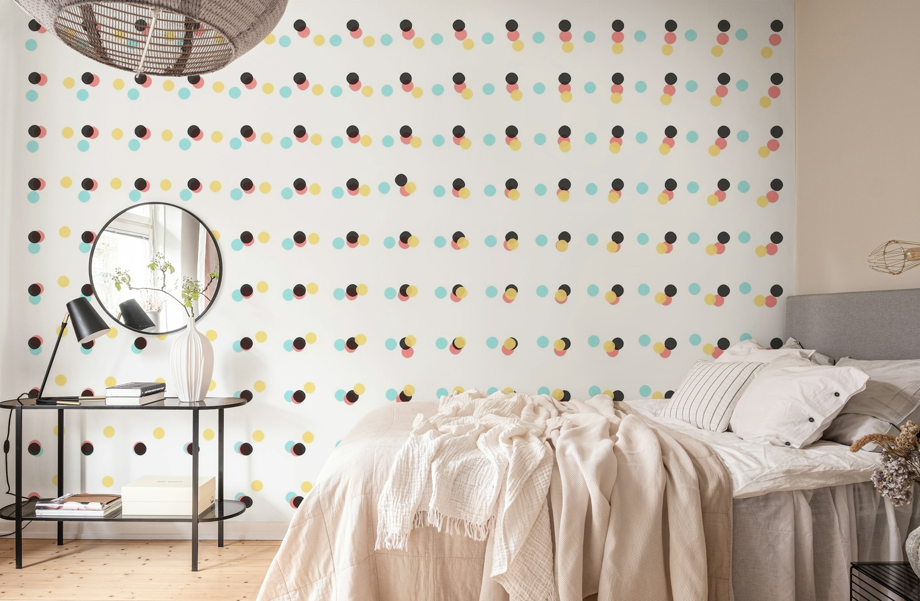 Abstract Polka Dots Pattern wallpaper