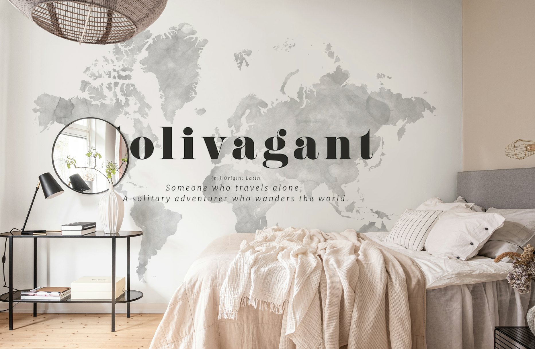 Solivagant world map wallpaper