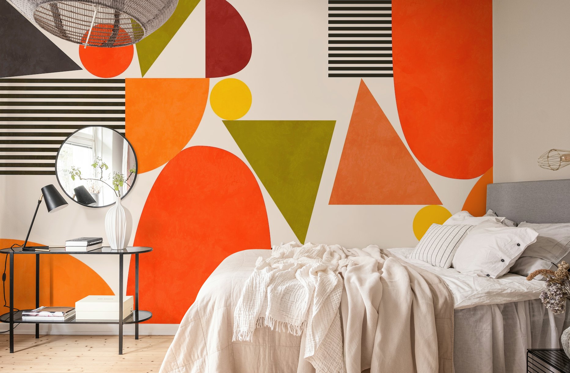 Bauhaus geometry colorfull wallpaper