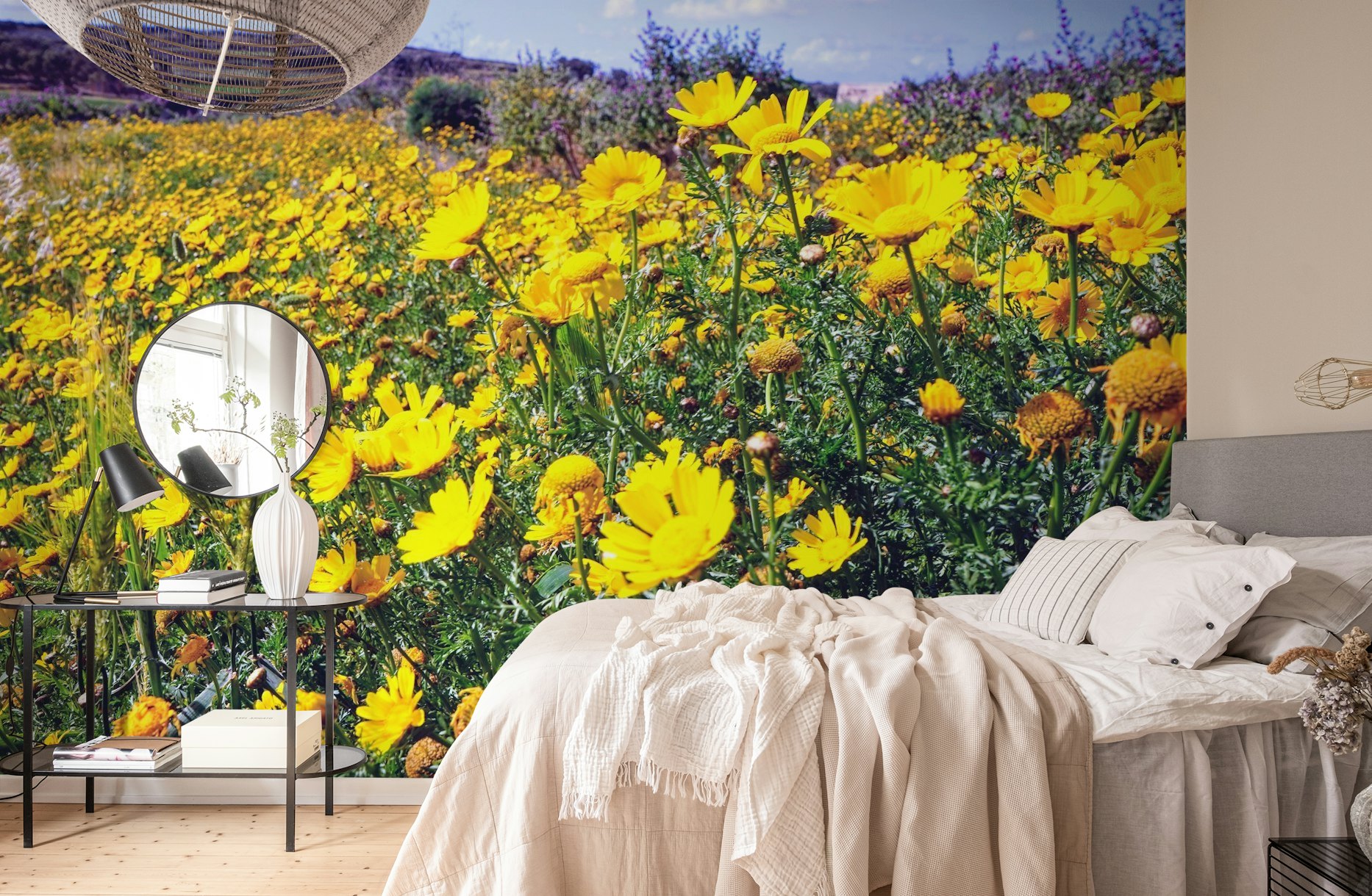 Yellow Flower Fields wallpaper