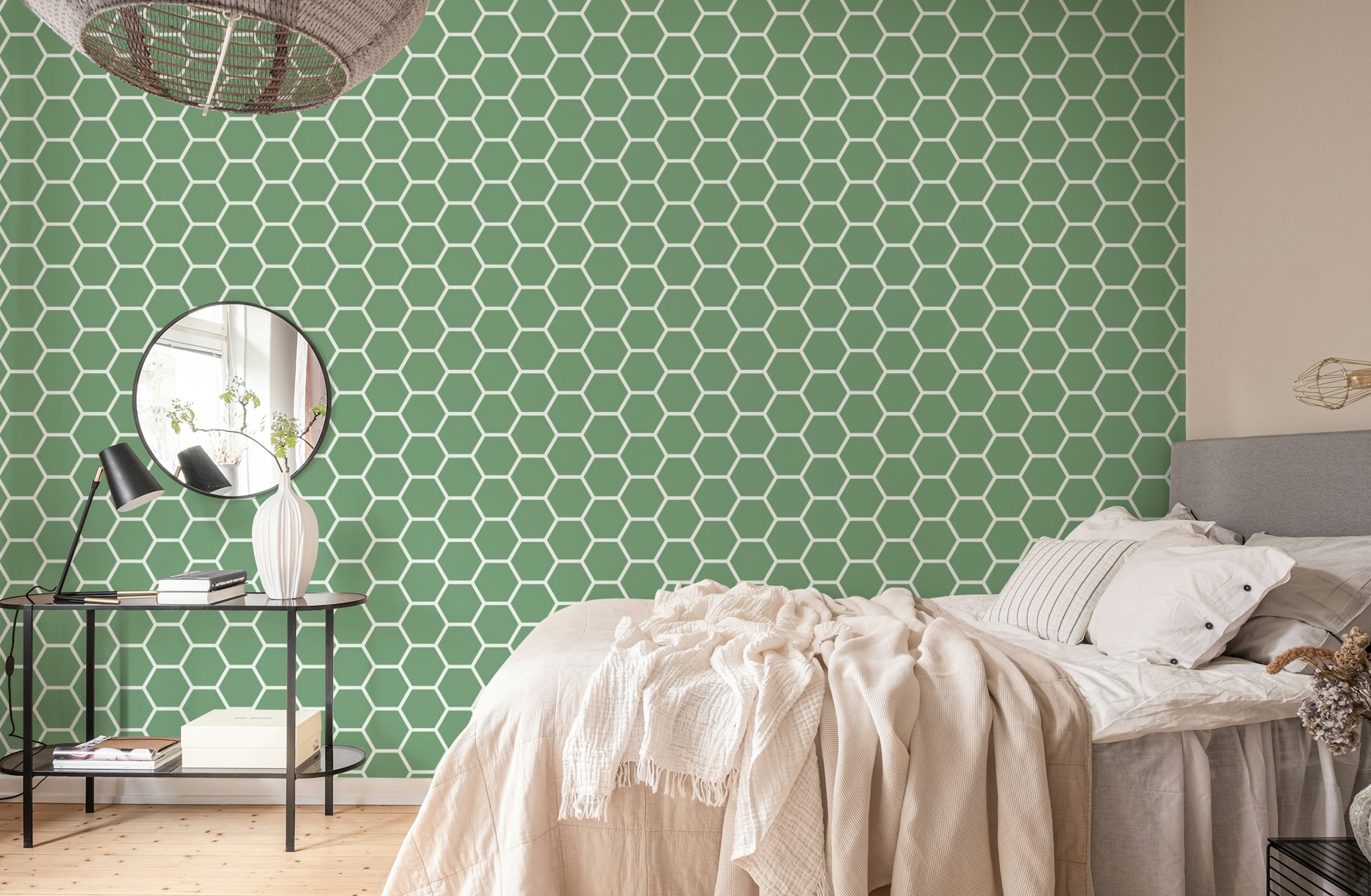 Green Hexagon Pattern wallpaper