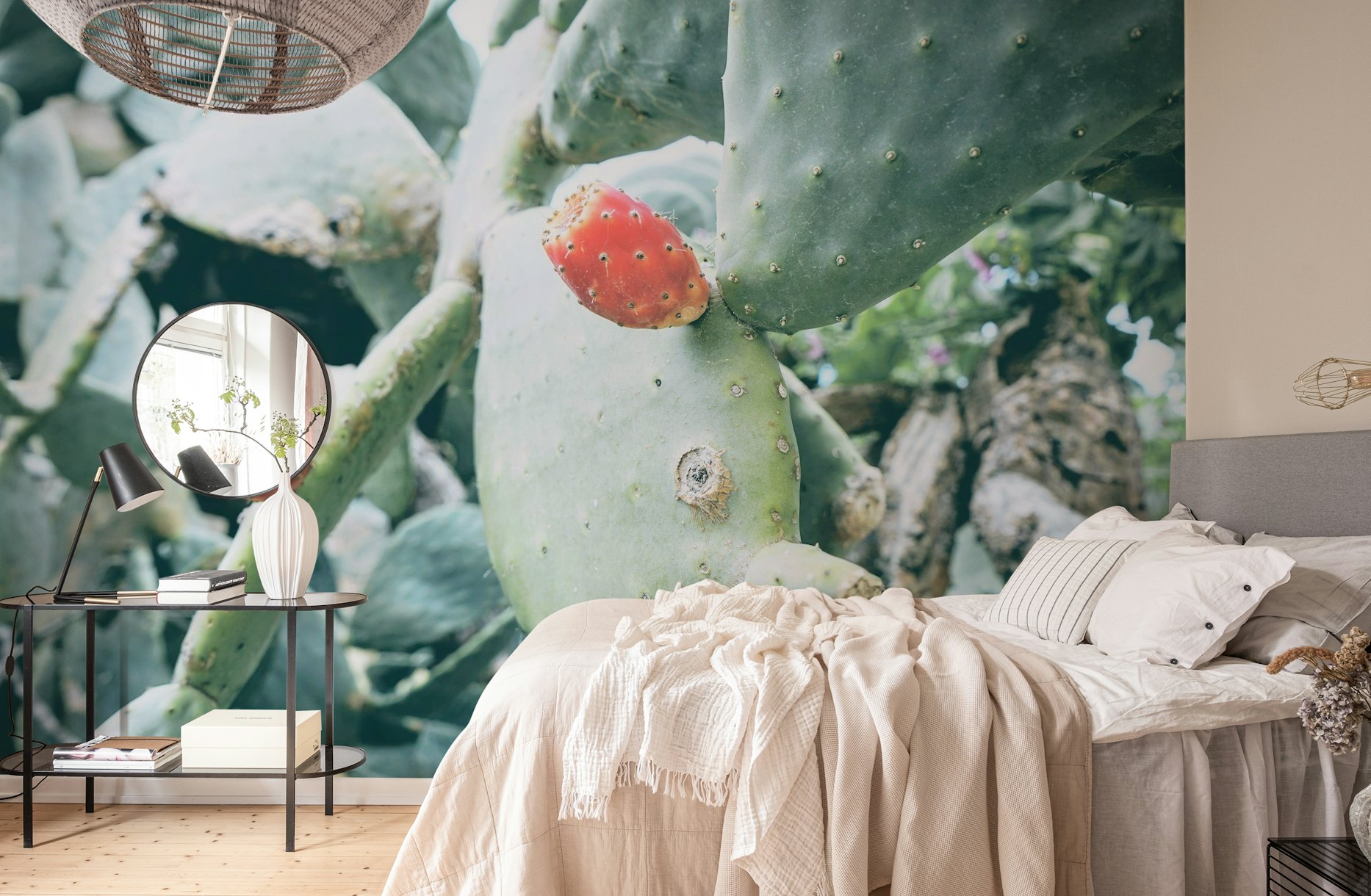Sunlit Cactus Fruits wallpaper