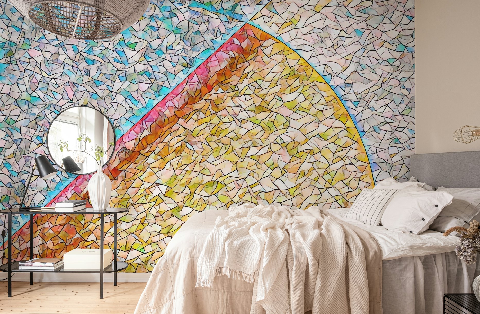 Geometric Mosaic Pastel wallpaper