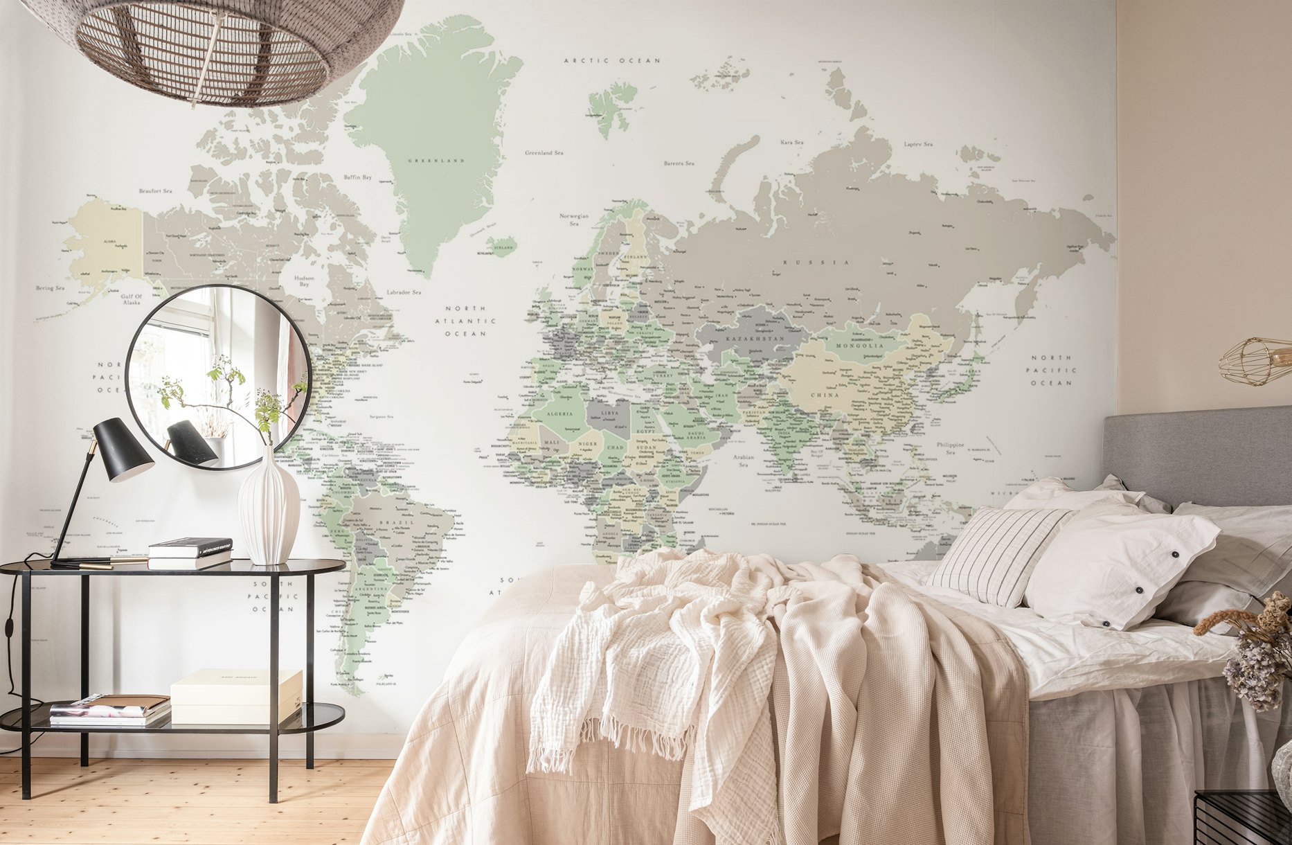 Detailed world map Anouk wallpaper