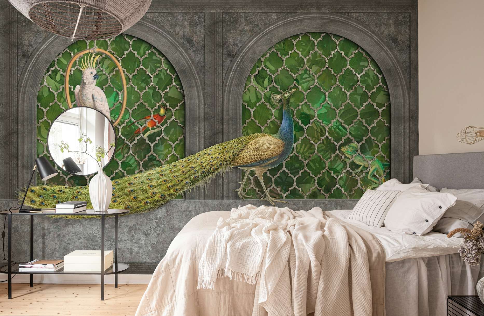Peacocks Jungle Palace wallpaper