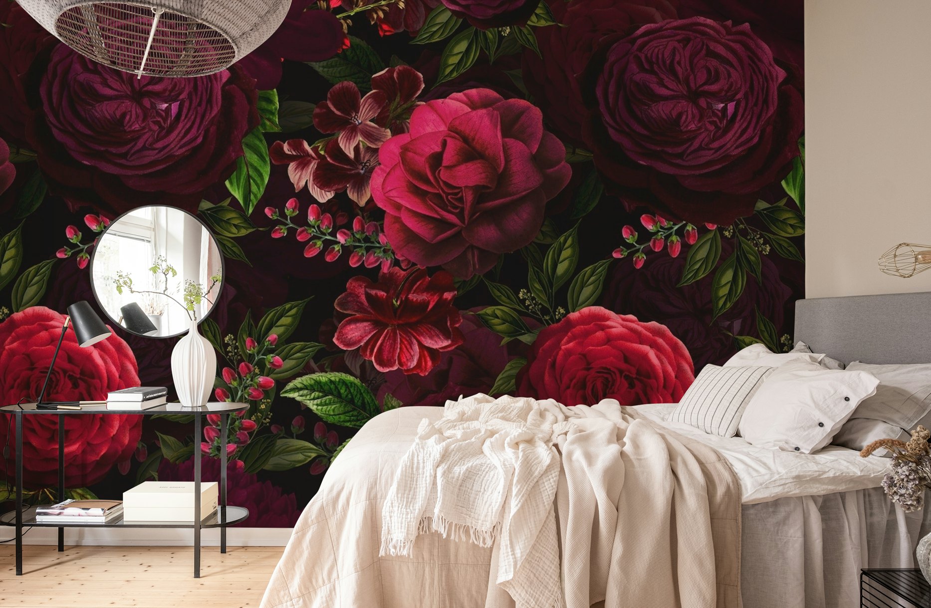 Mysterious Roses Night Garden2 wallpaper