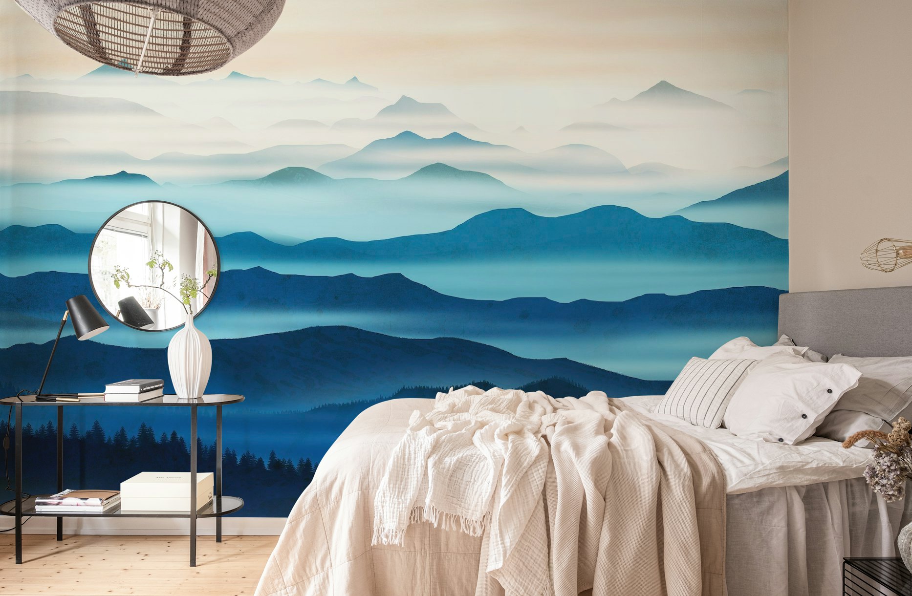 The blue valleys wallpaper