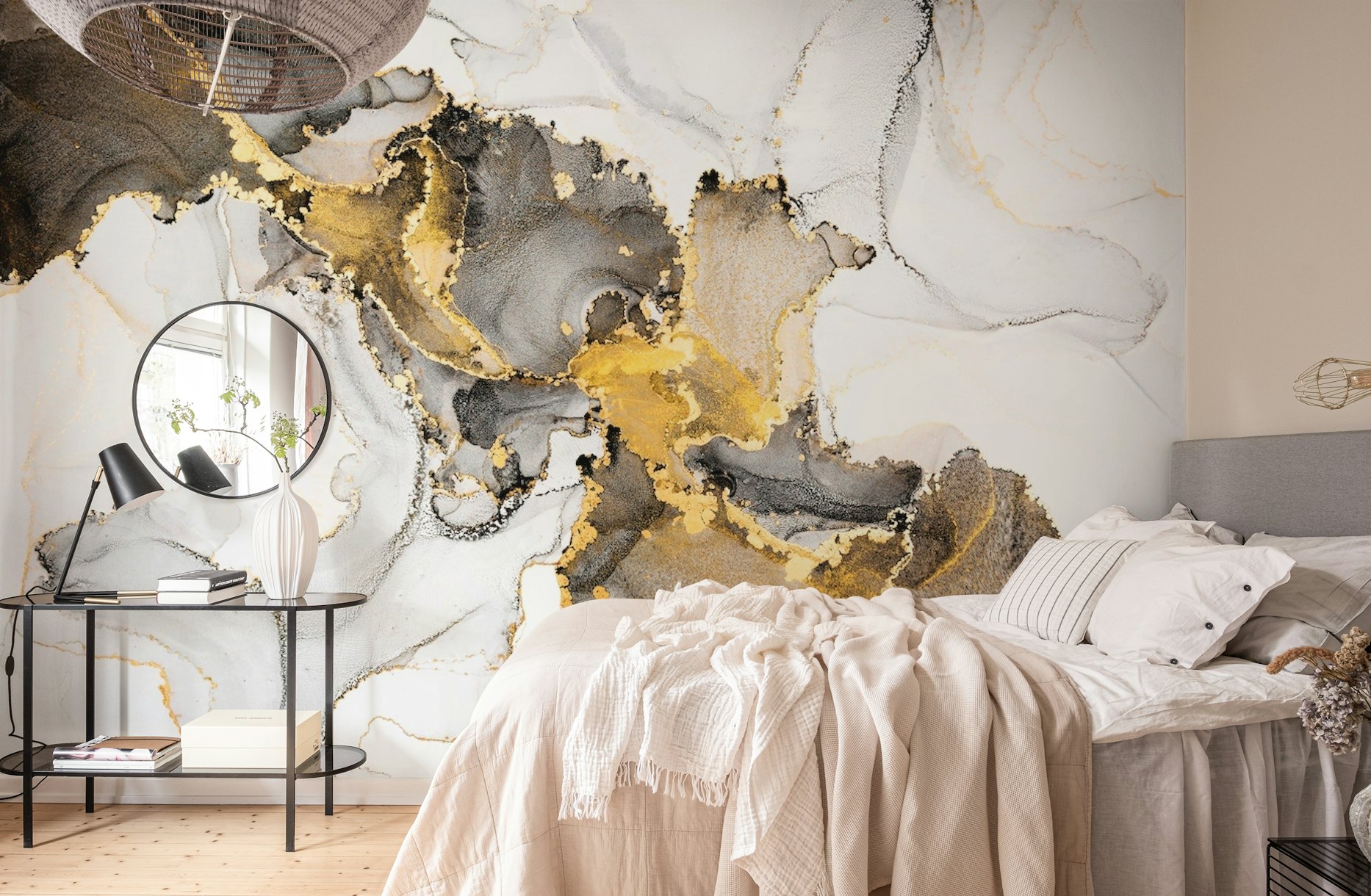 Luxury fluid art paint wallpaper