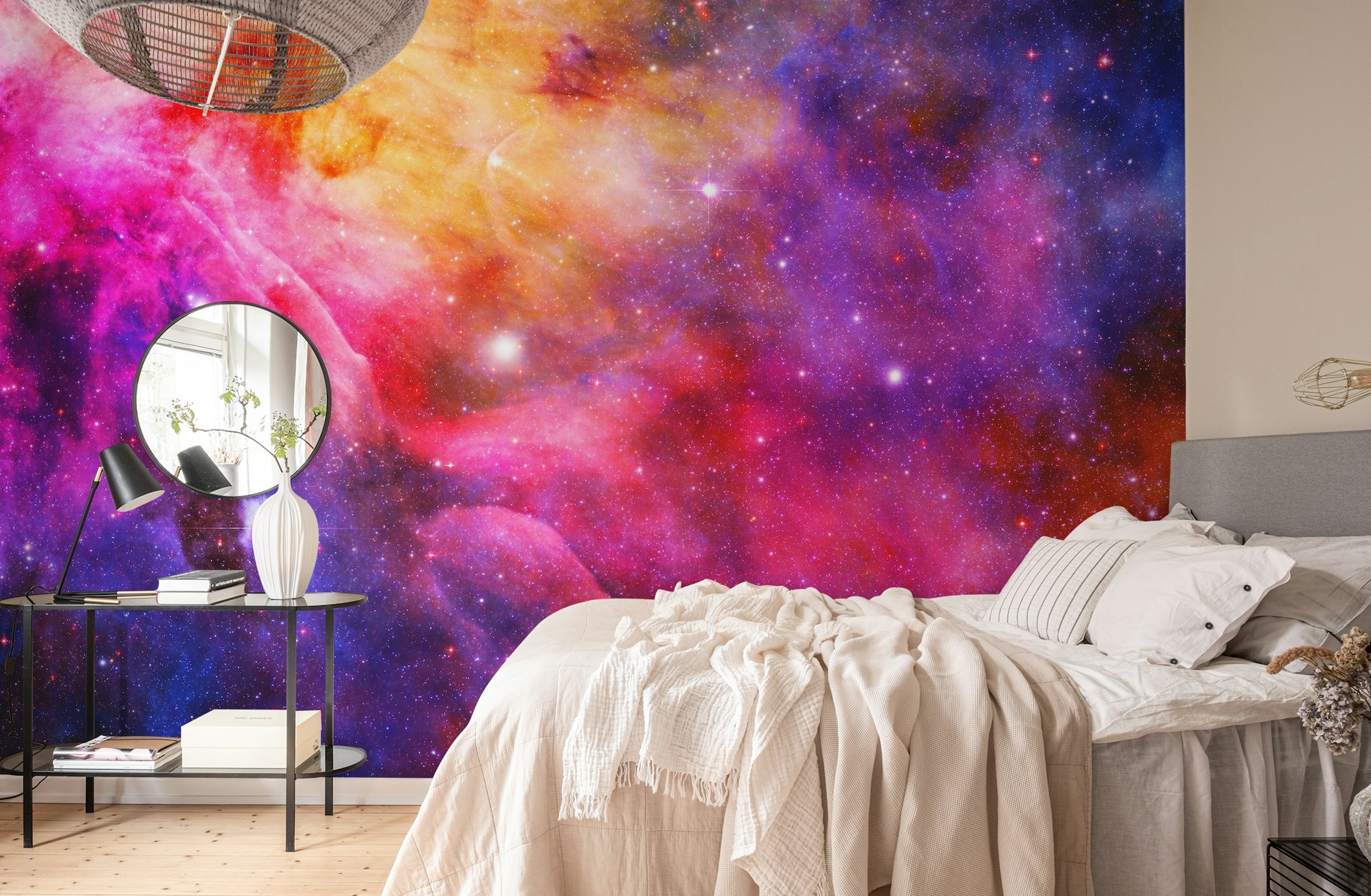 Outer space galaxy tapet