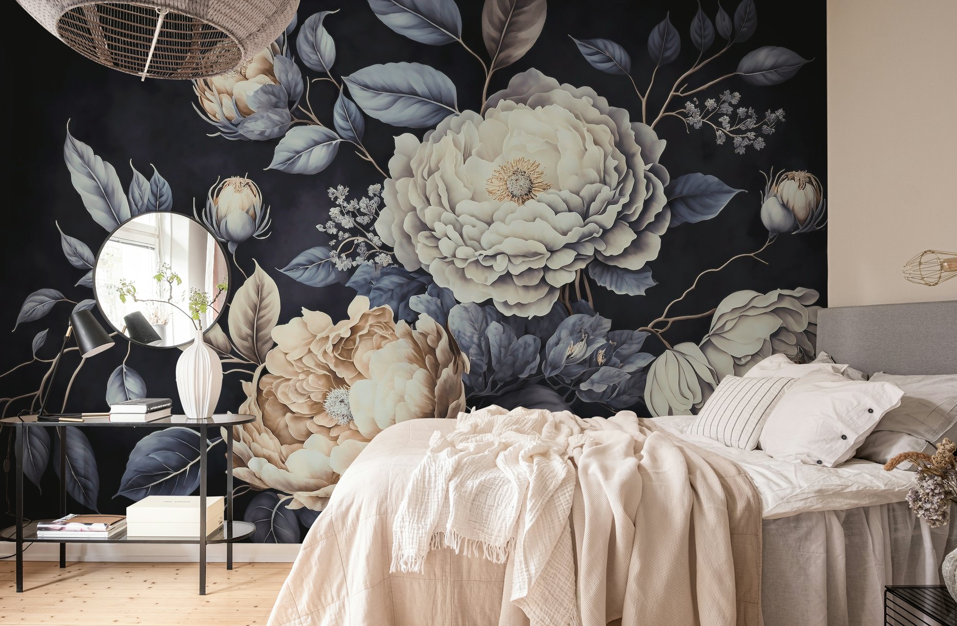 Moody Baroque Large Floral wallpaper