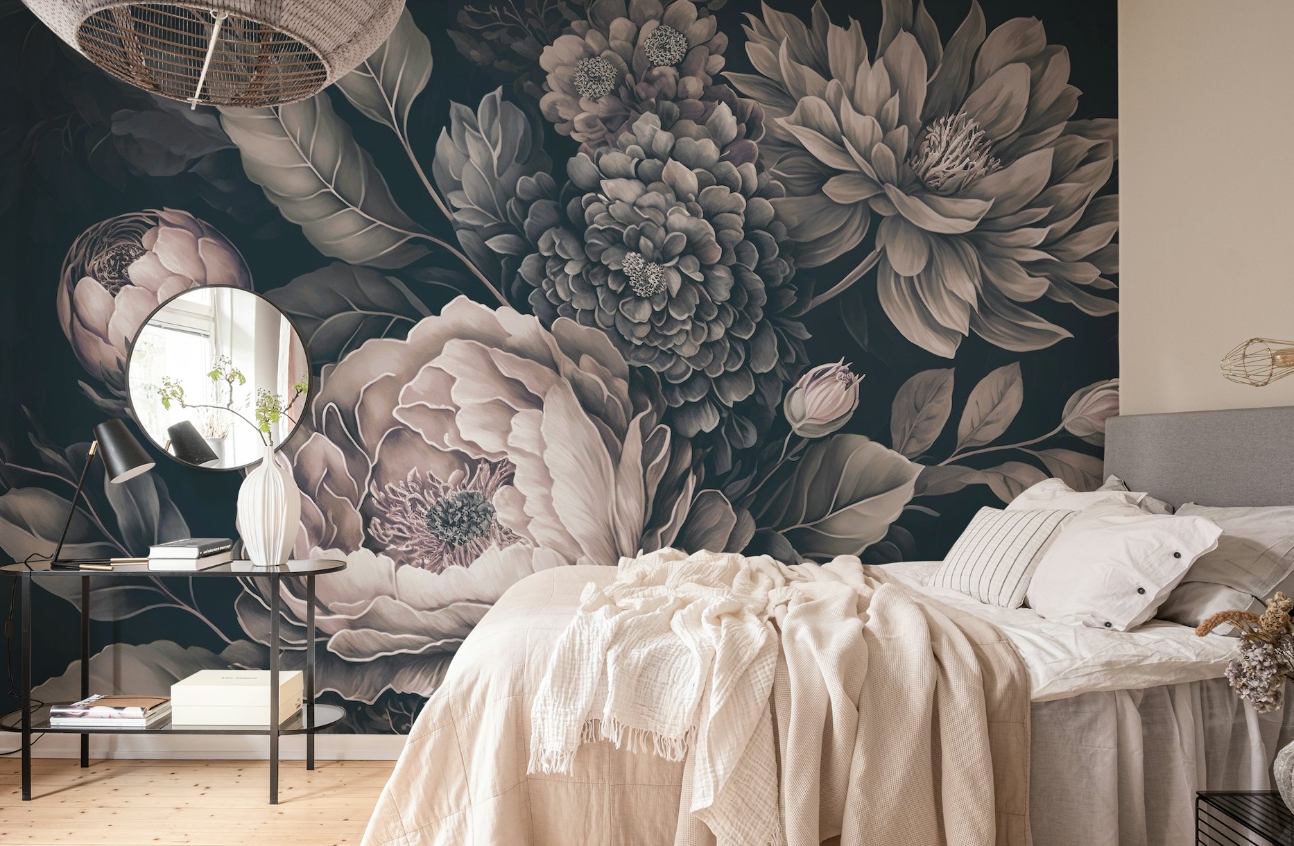 Baroque Floral Art wallpaper