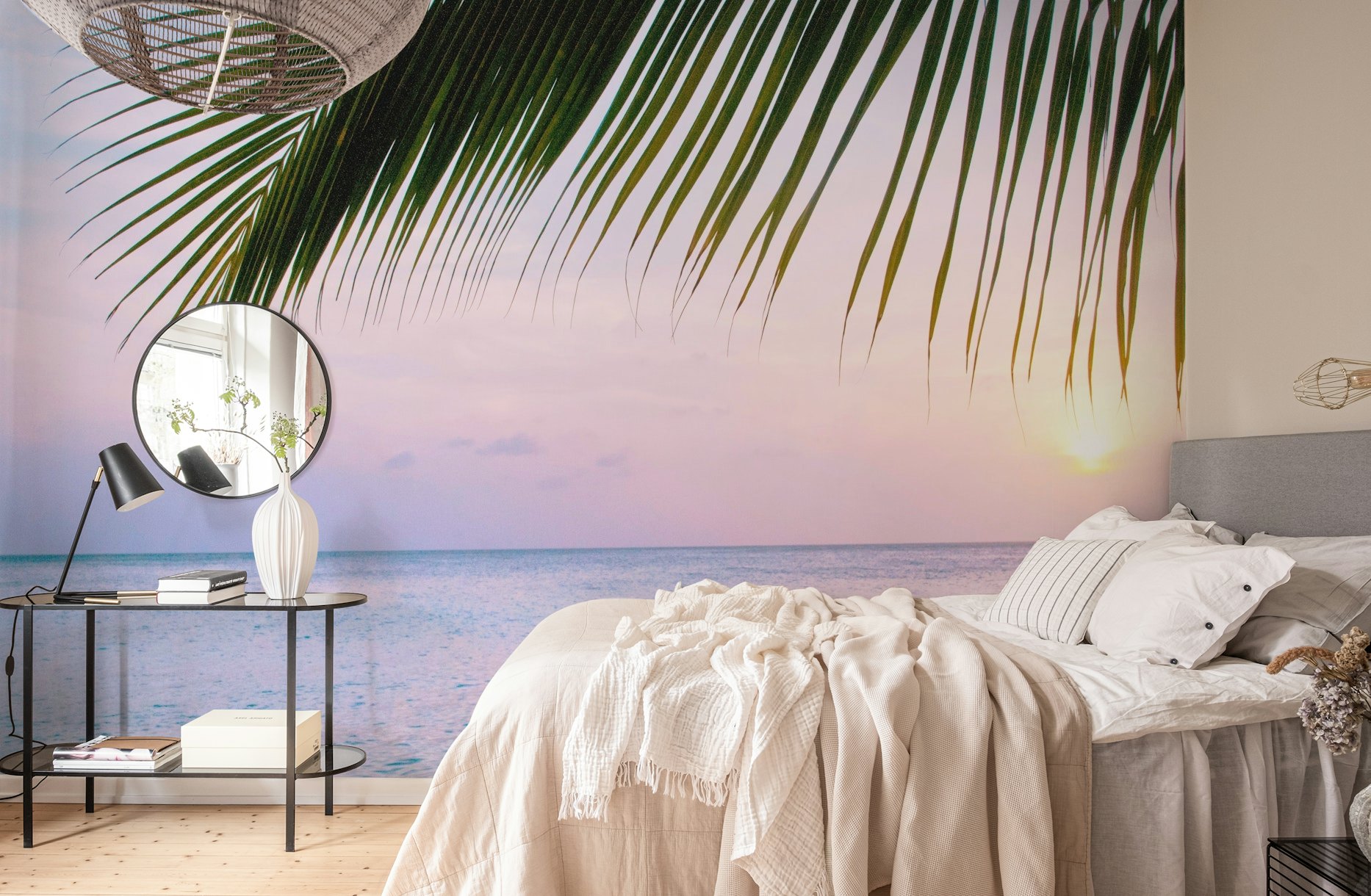 Caribbean Sunset Ocean Palm 4 tapet