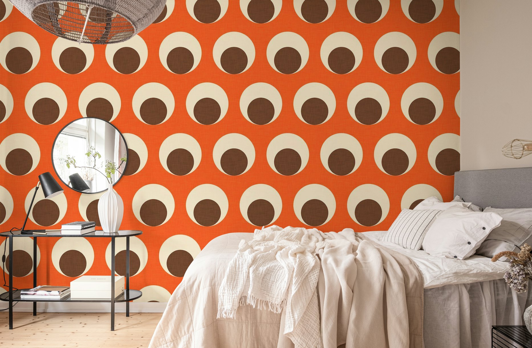 Dot eye Orange wallpaper