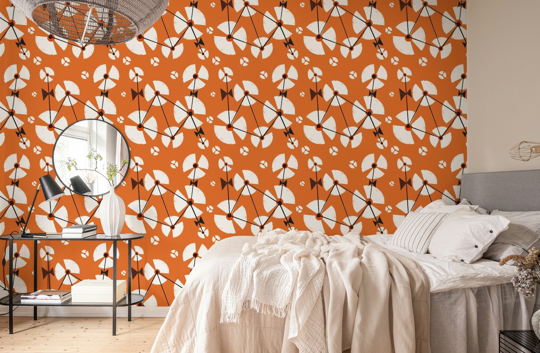 Wild Dandelion Orange wallpaper