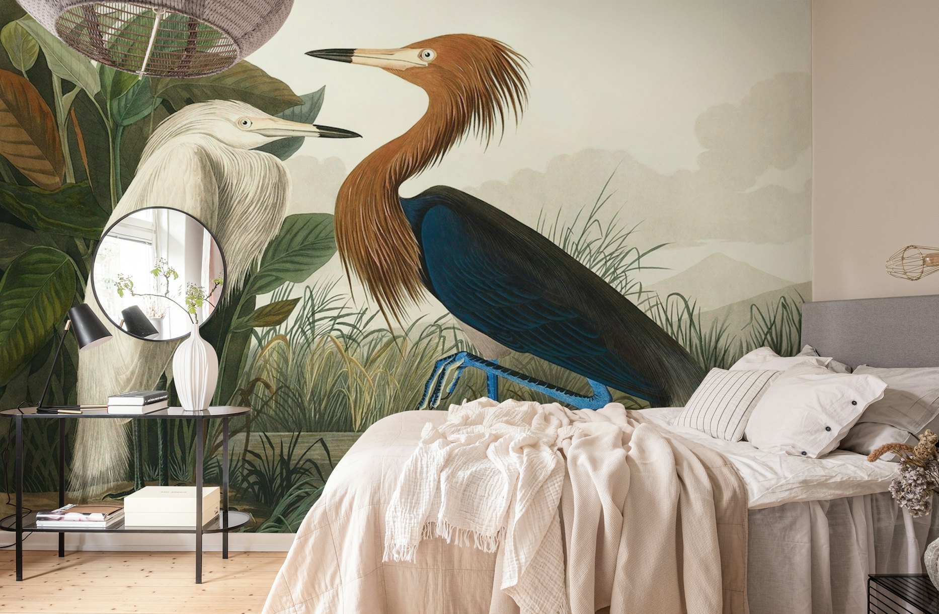 Vintage Tropical Birds papel pintado